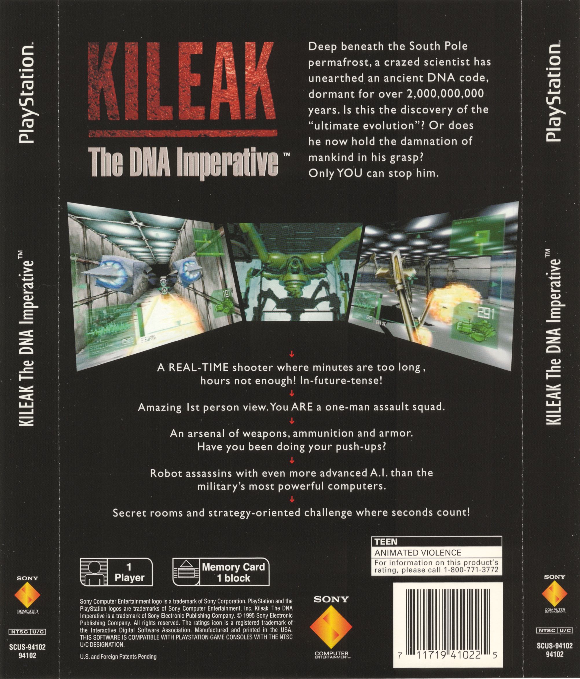 Kileak - The DNA Imperative PSX cover