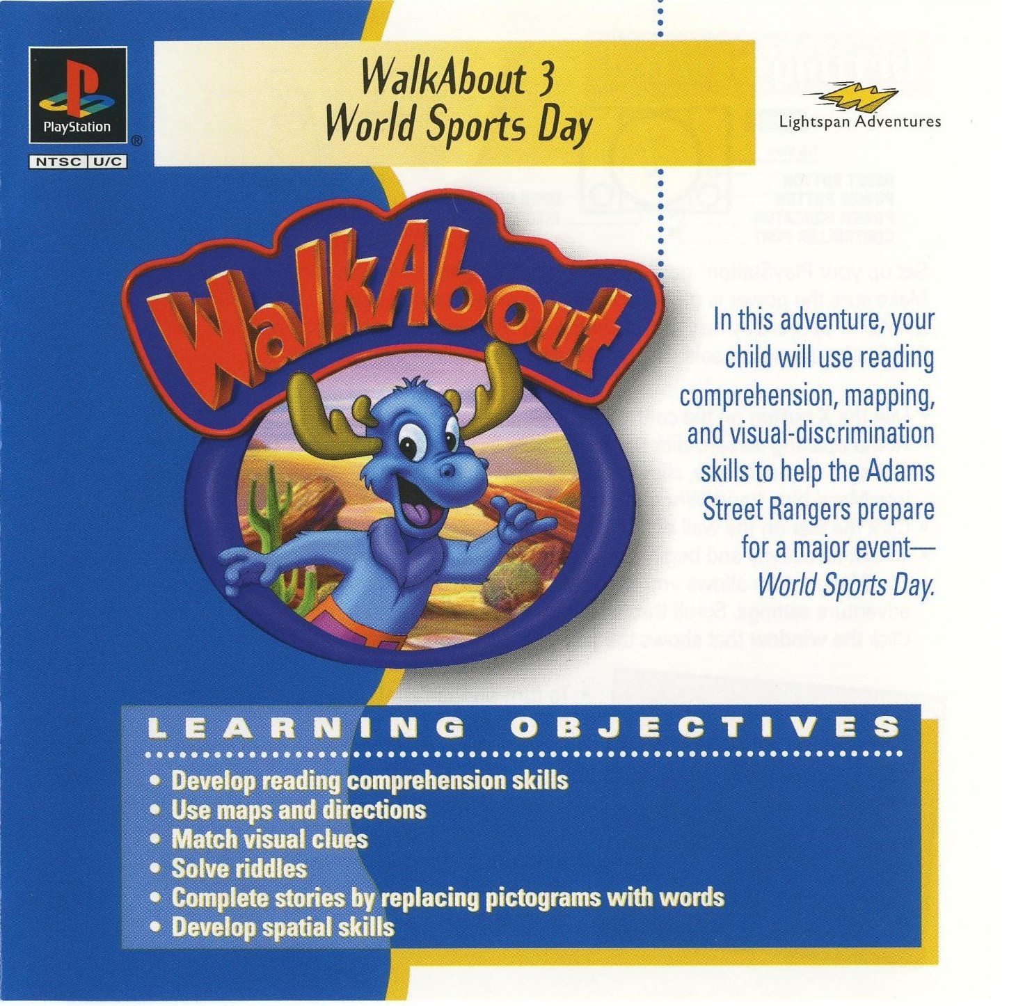 Lightspan - A Mars Moose Adventure - Walkabout 3 - World Sports Day PSX cover