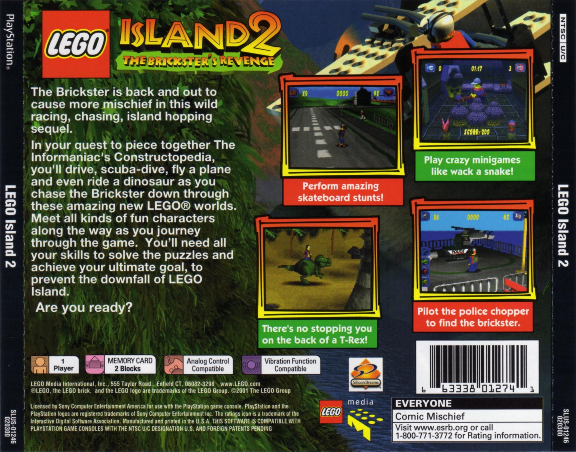 LEGO ISLAND 2 THE BRICKTER'S REVENGE - BACK