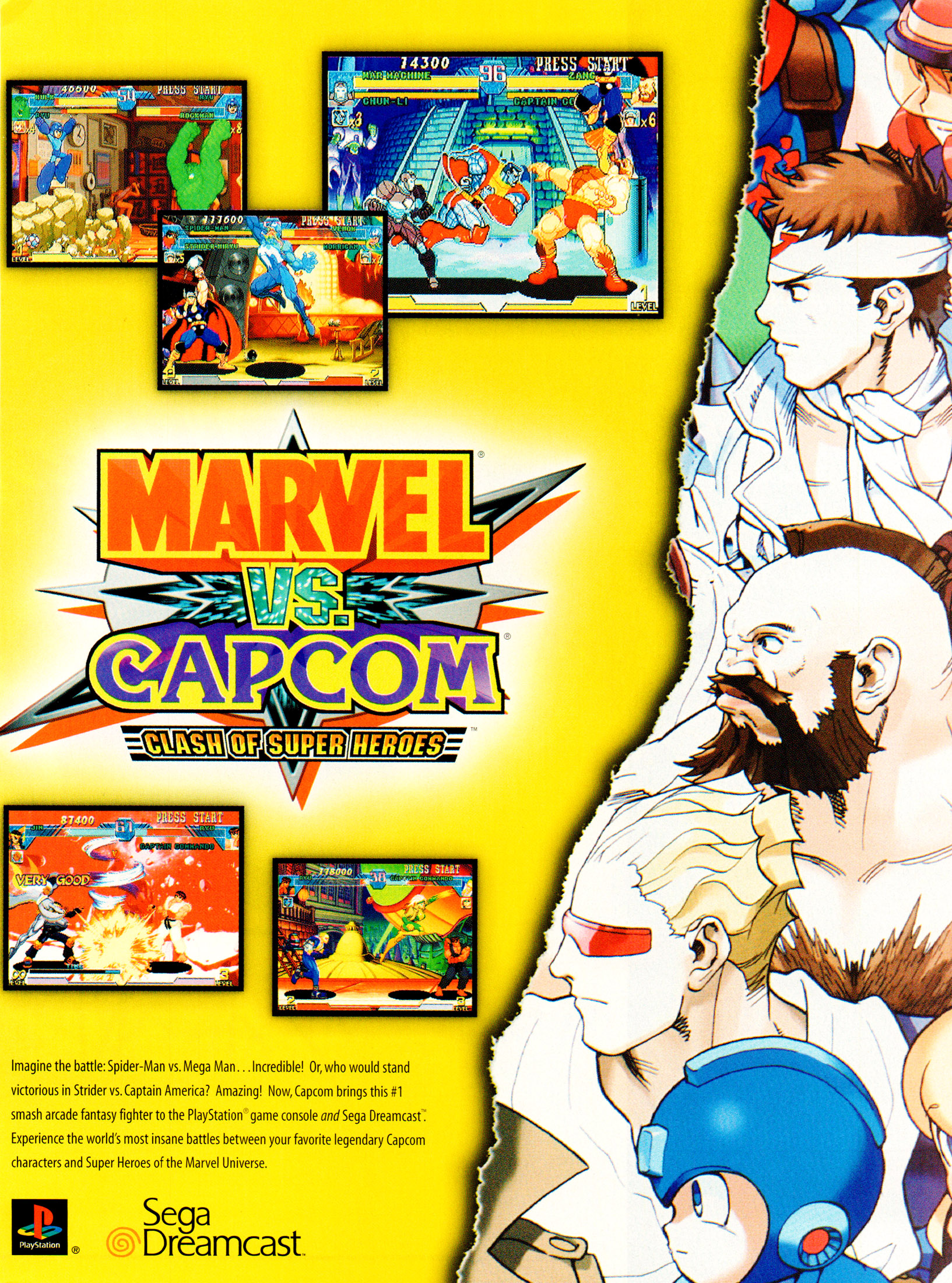 Marvel Vs Capcom Clash Of Super Heroes PSX Cover