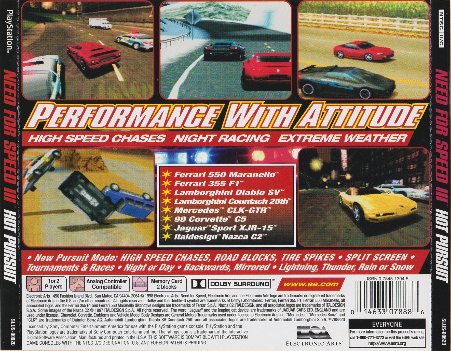 Need for Speed III PSX cover