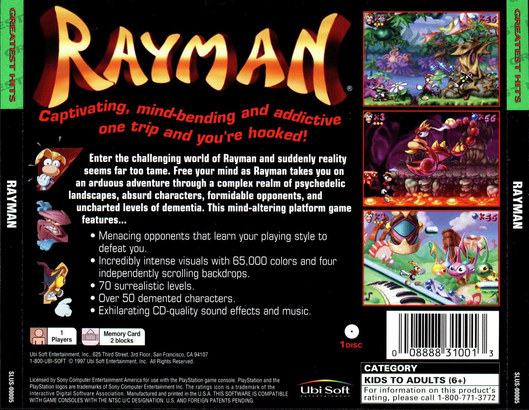 download rayman psone