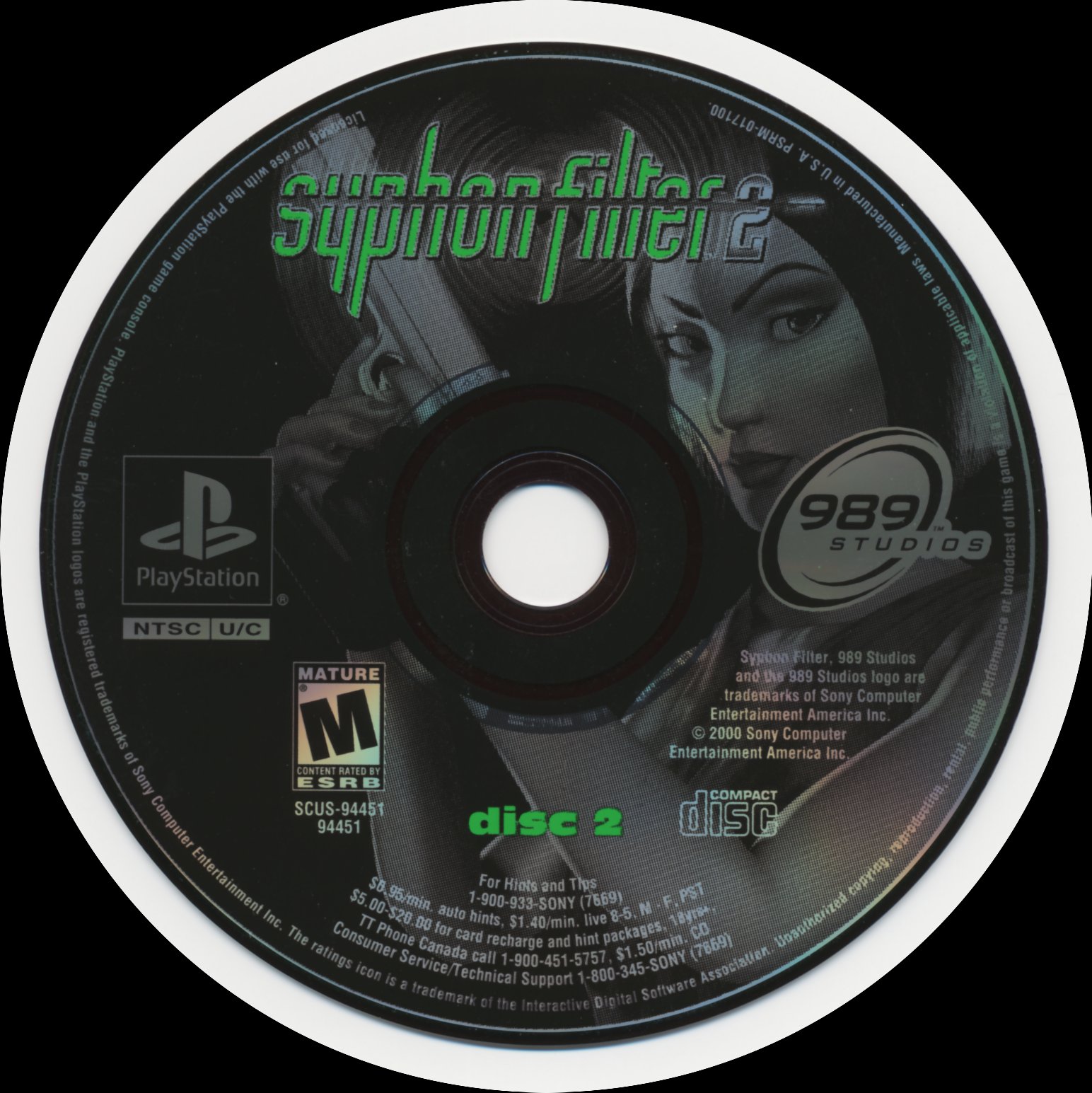 Syphon Filter 2 PAL PSX CD2, Playstation Covers, Cover Century