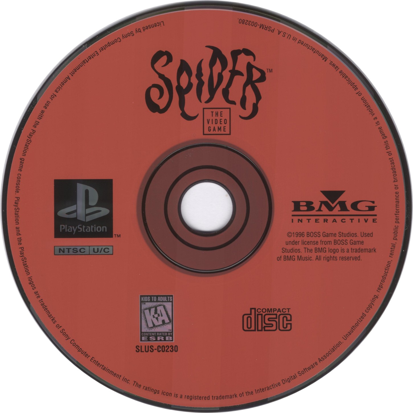 Spider - the Video Game PSX cover