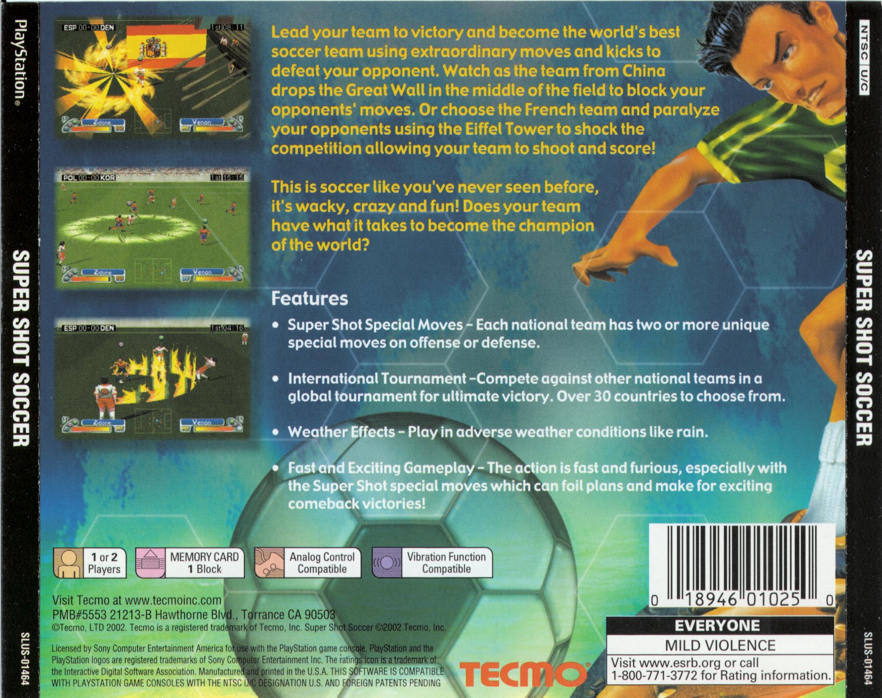 Super Shot Soccer PSX cover