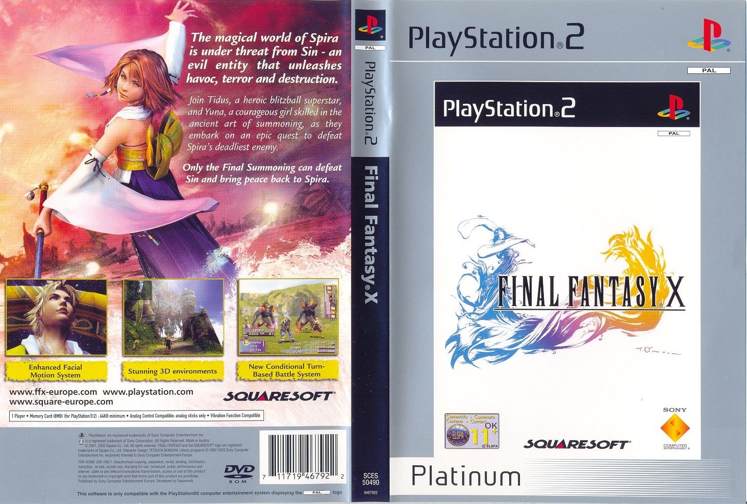 Final Fantasy X Pal Platinum Front