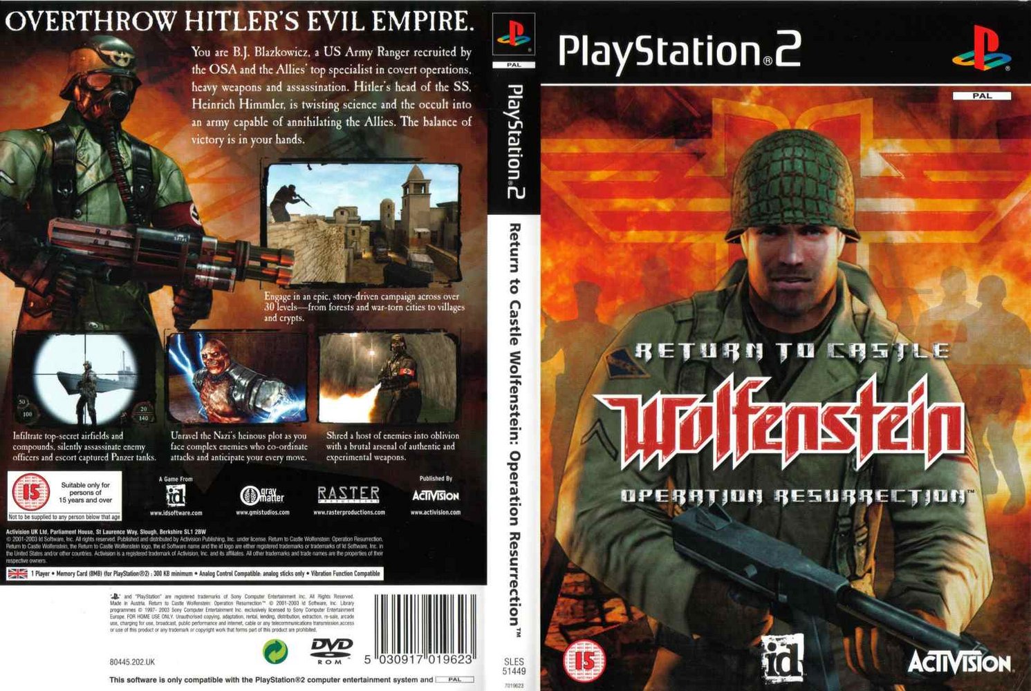 Return to Castle Wolfenstein: Operation Resurrection para