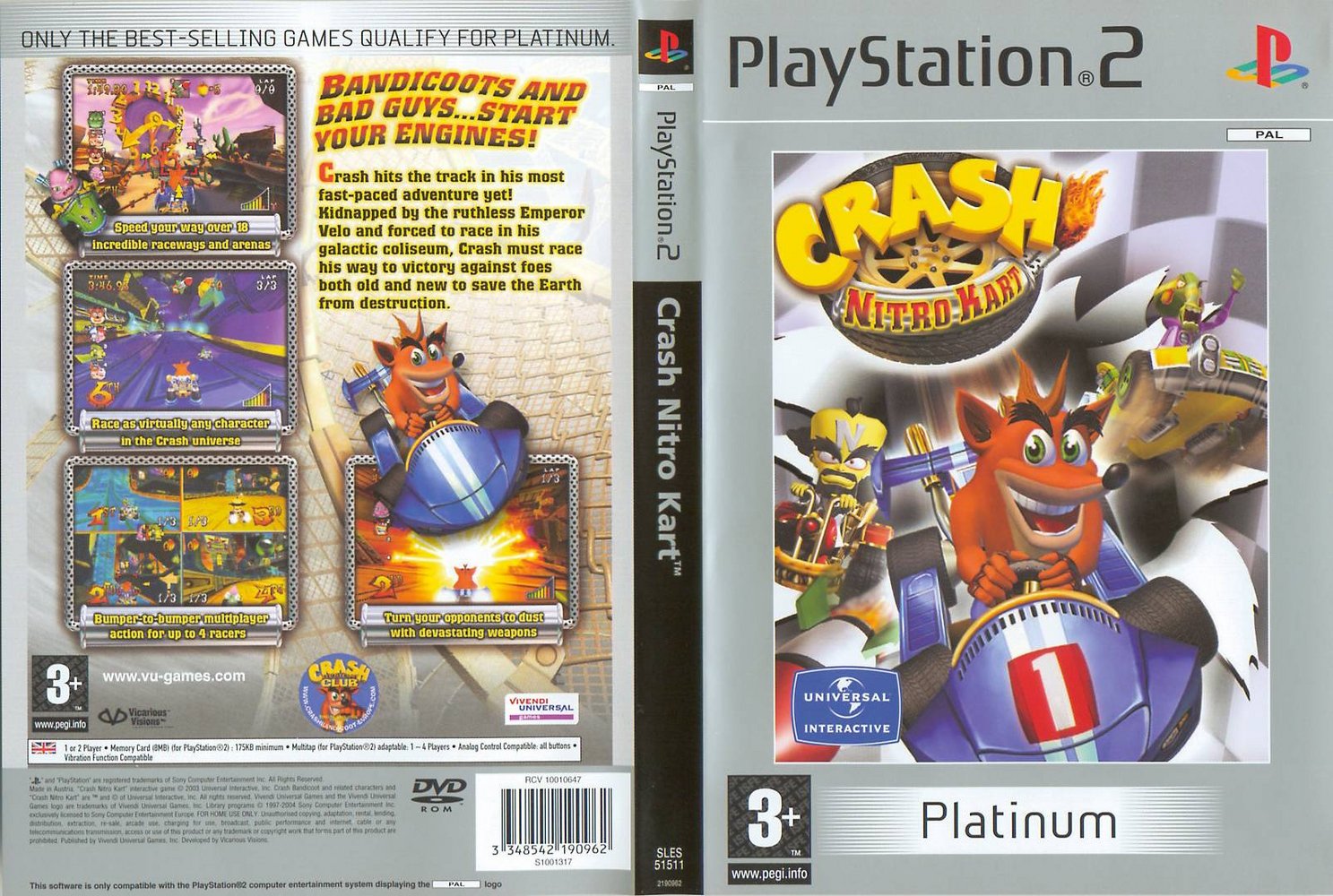 Crash Nitro Kart PSX cover