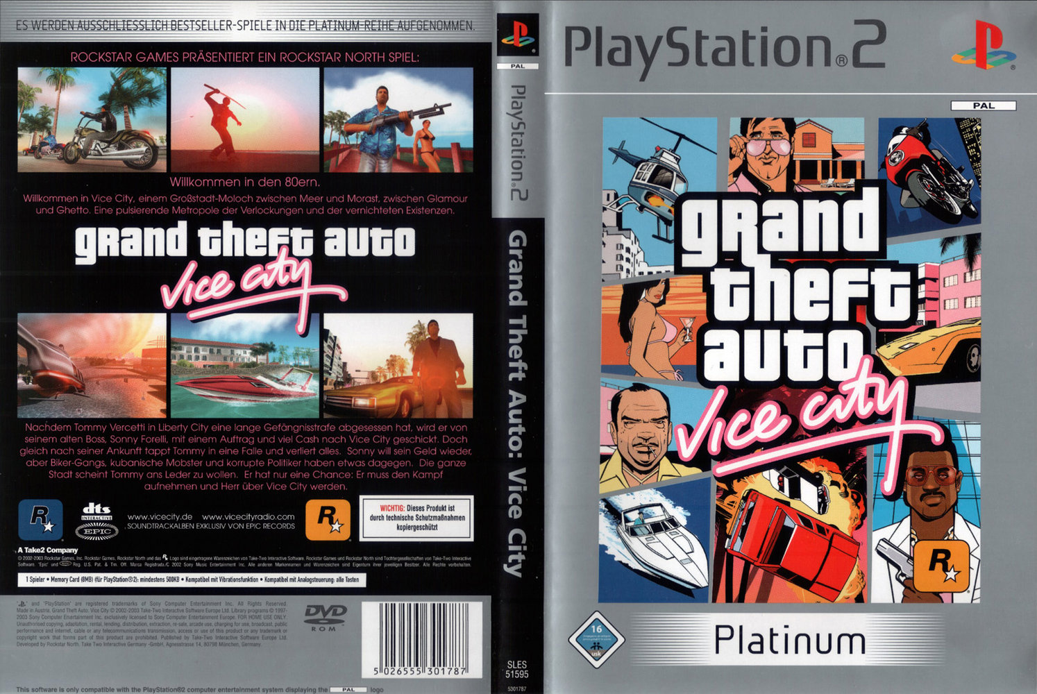  GTA : Vice City - platinum [Playstation 2] : Video Games