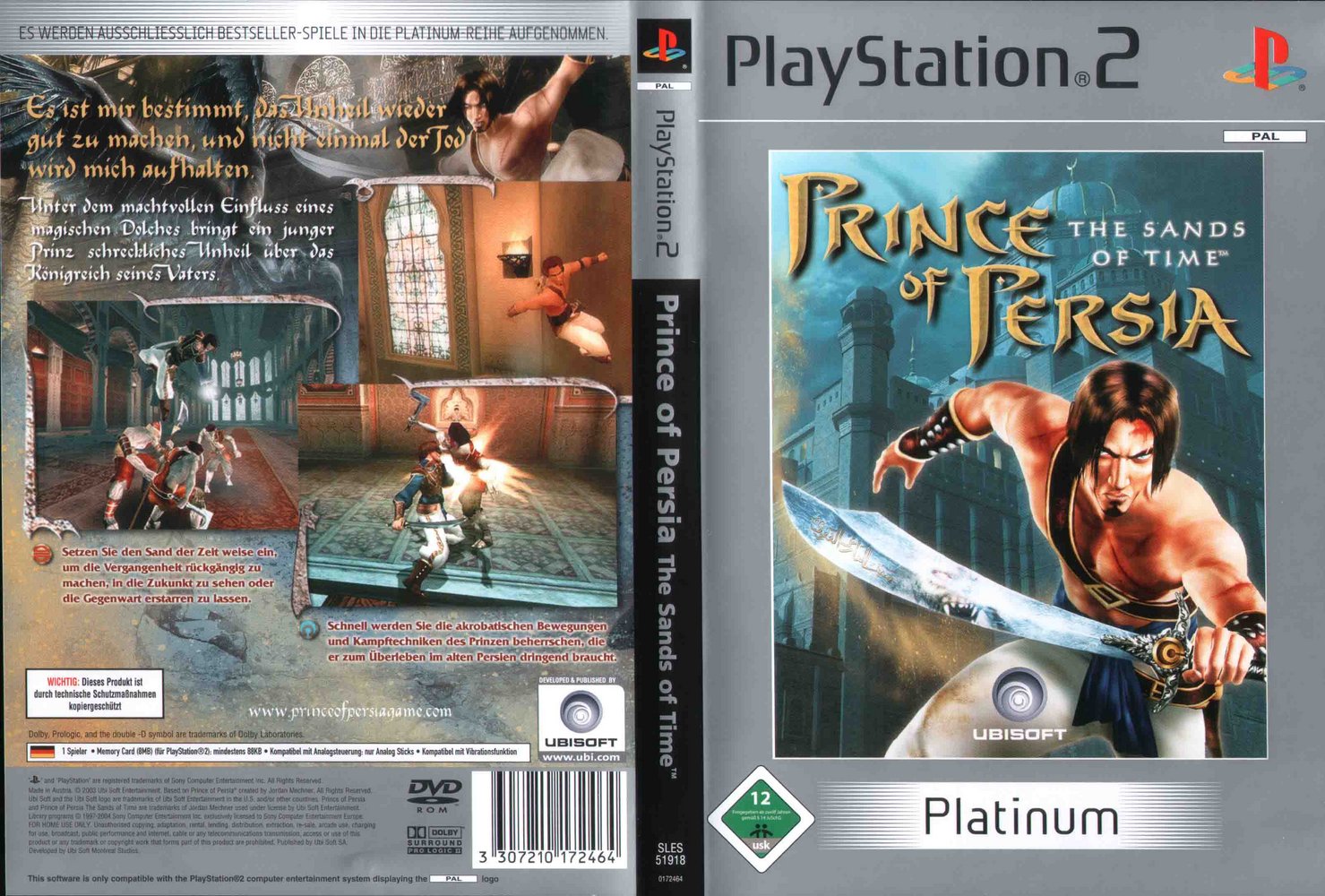 Prince of Persia - The Sands of Time PSX cover