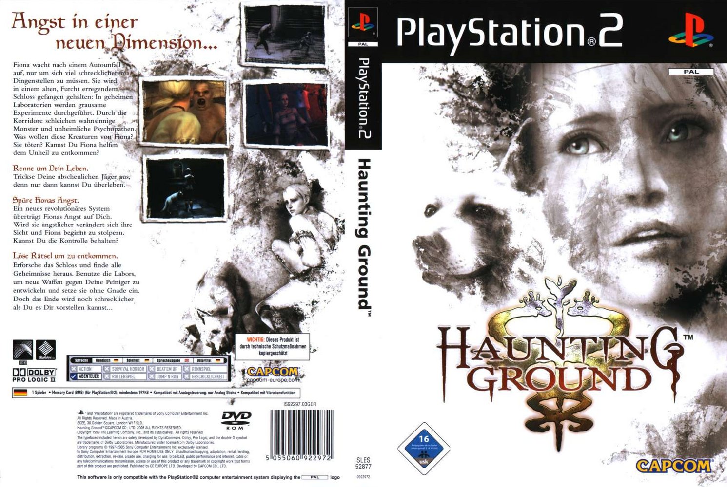 Haunting Ground PSX cover