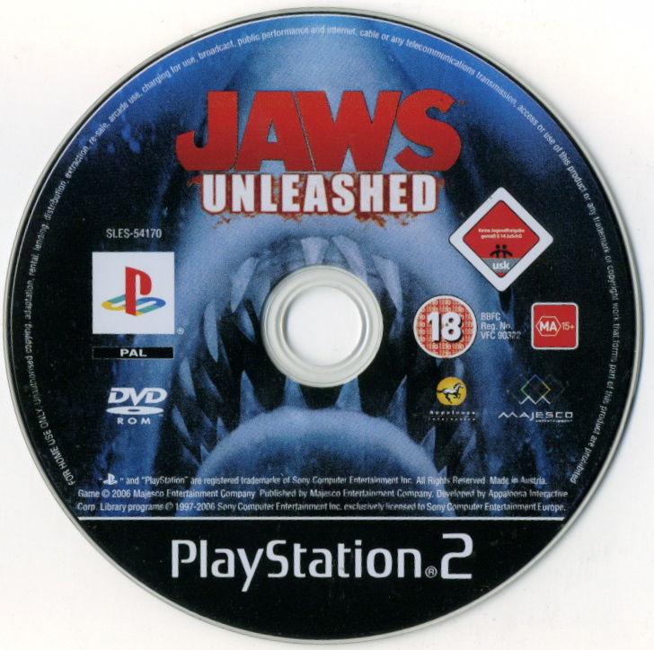 Jaws Unleashed PS2 cover