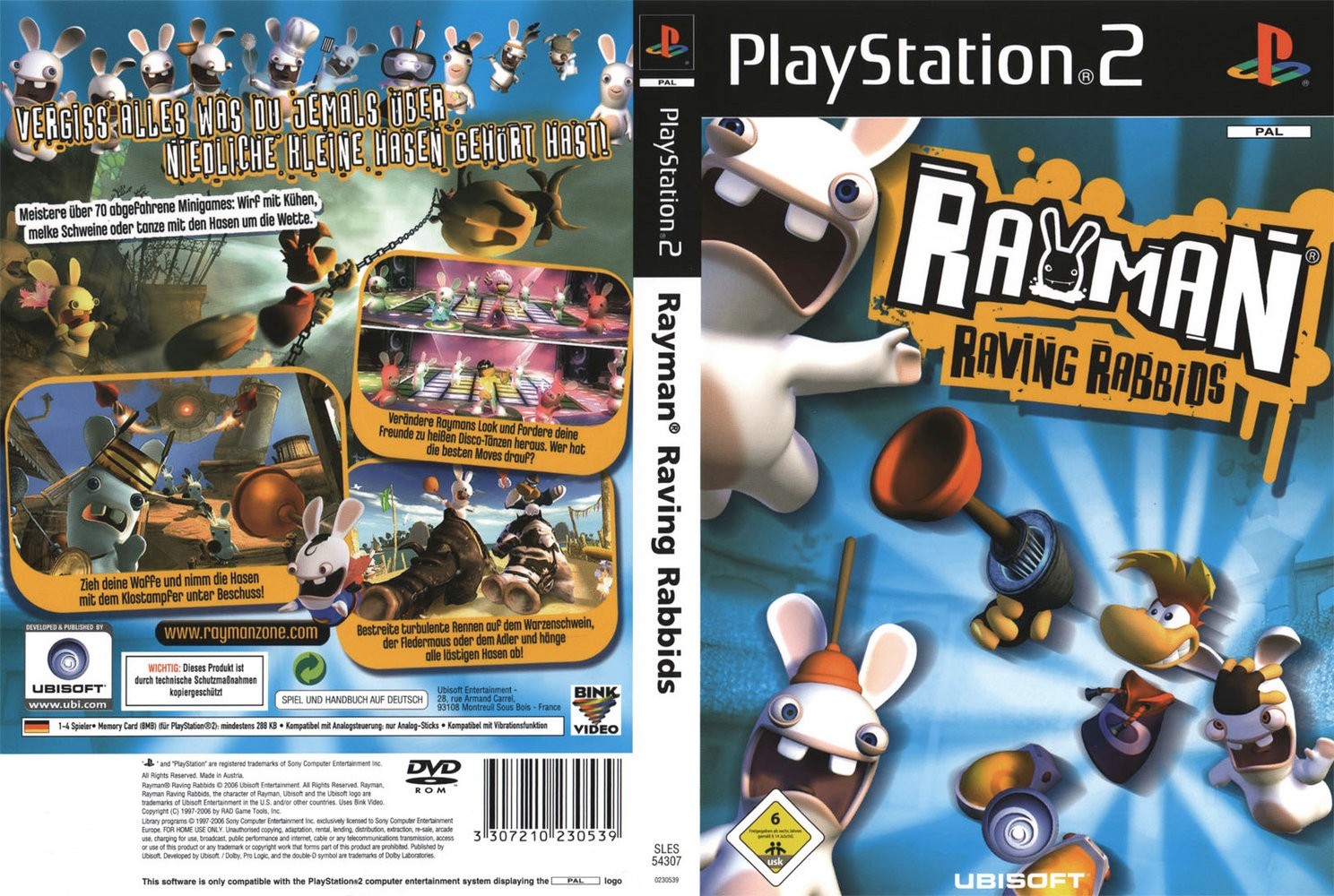 Playstation 2 русский язык. Rayman Raving Rabbids PLAYSTATION 2. Rayman ps2 обложка. Rayman Raving Rabbids диск. Rayman Raving Rabbids ps2 обложка.