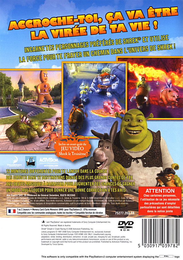 Shrek: Smash n' Crash Racing (Sony PlayStation 2, 2006) PS2 Complete Ships  Free 47875752771