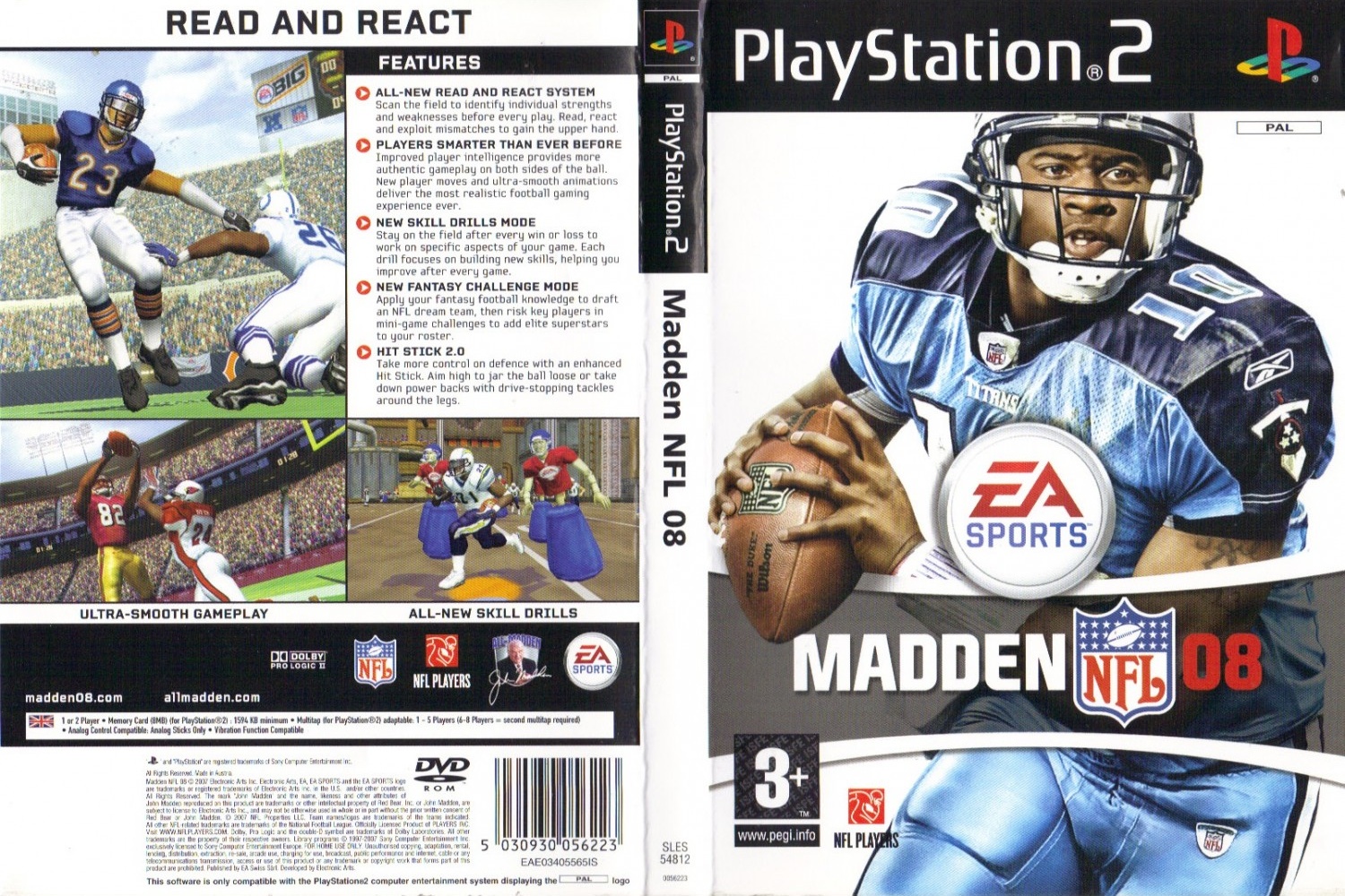 Madden NFL 08 PS2 cover