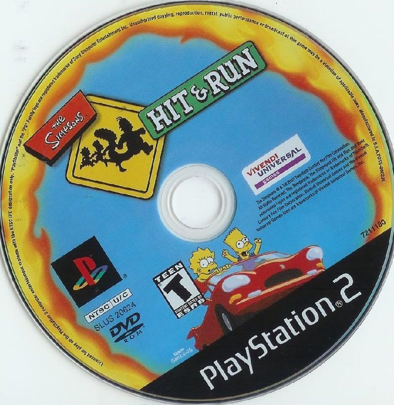 The Simpsons Hit Run Psx Cover