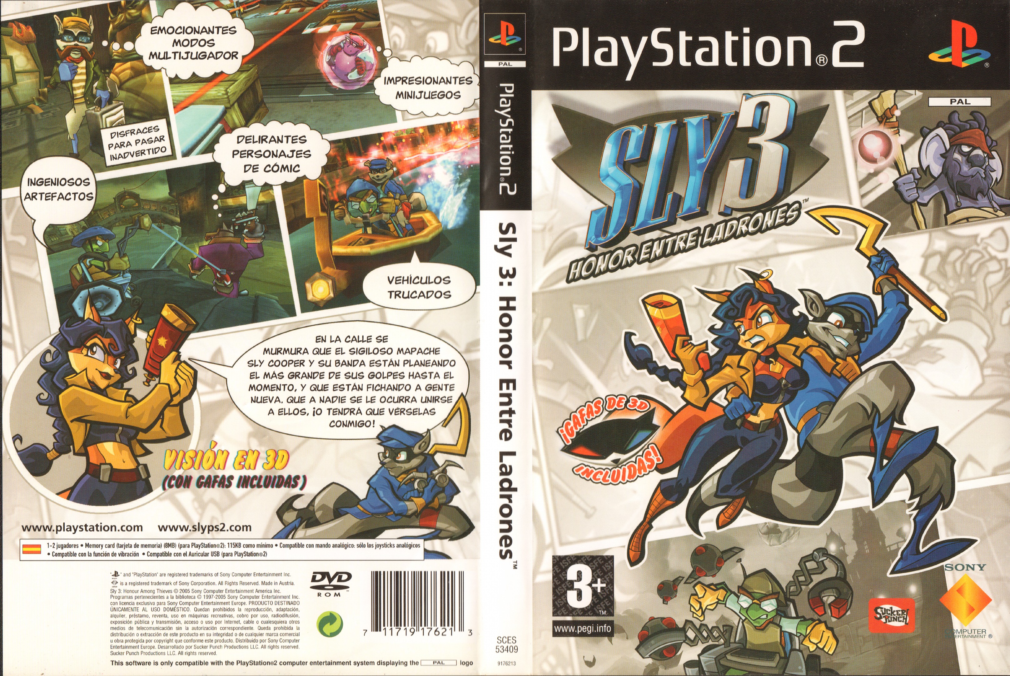 Sly 3 - Honour Among Thieves (Europe) (En,Fr,De,Es,It,Nl,Pt,Sv,No,Da,Fi) ISO  < PS2 ISOs