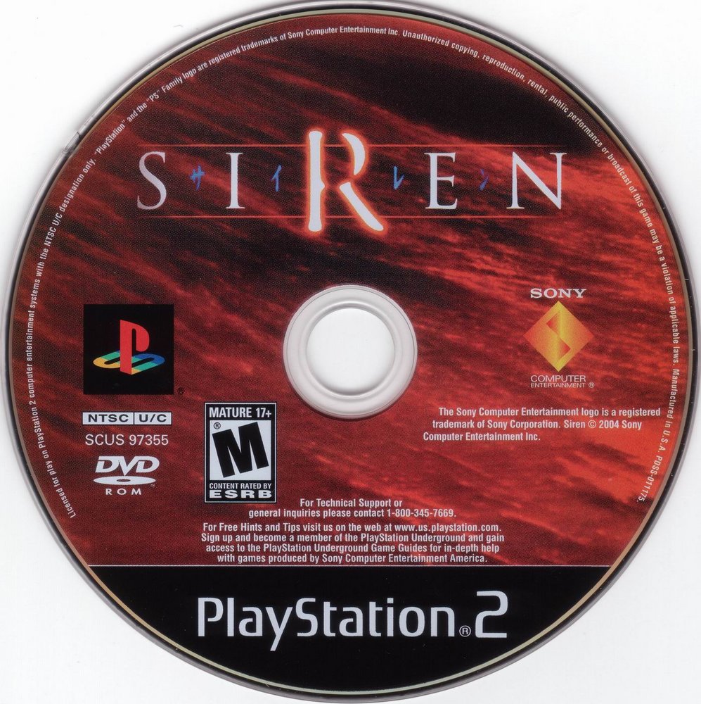 Ps читать. Siren 1 ps2 обложка диск. Forbidden Siren ps2 обложка. PLAYSTATION 2 Disc. Диск PLAYSTATION 2 4 В 1.