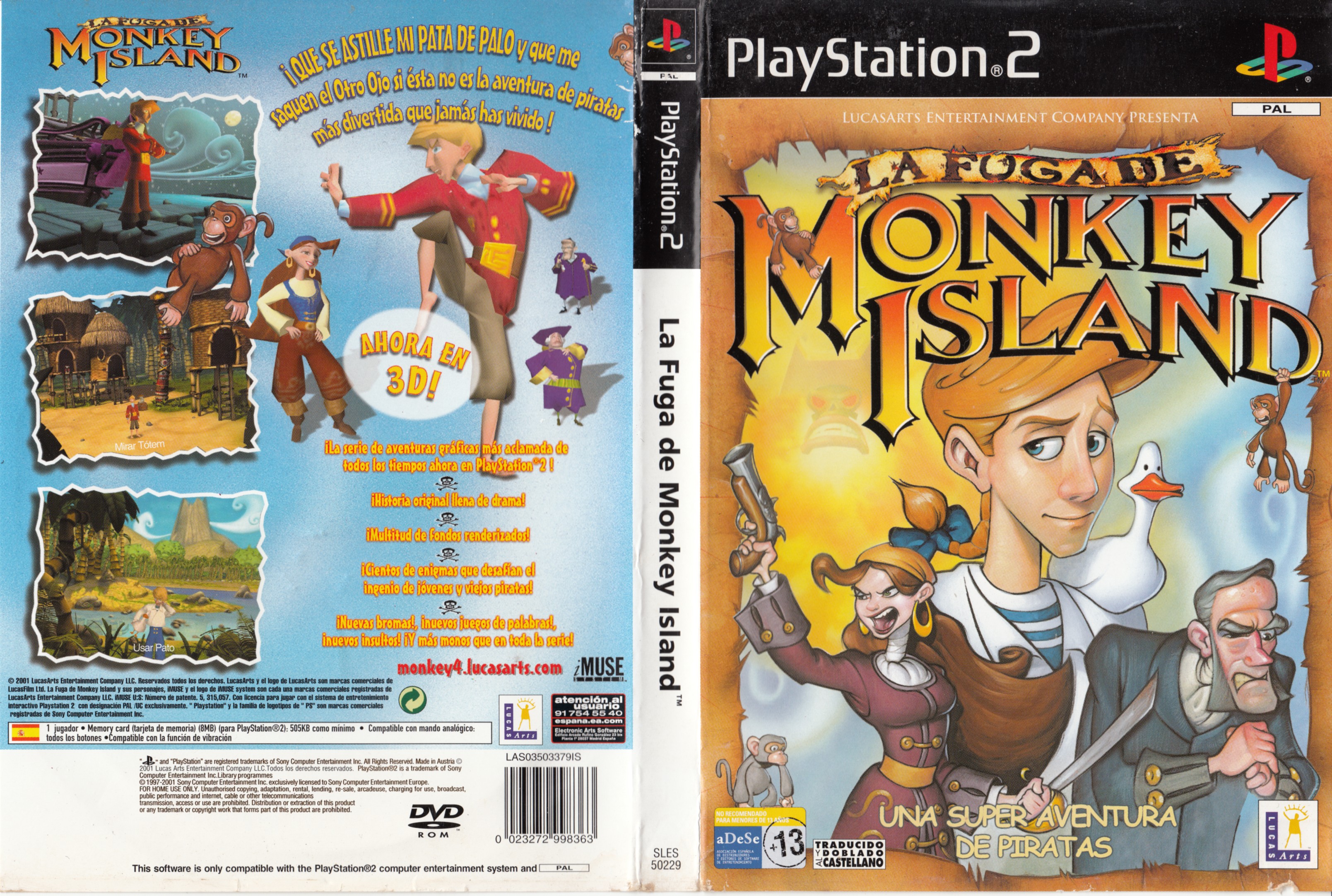 Escape from Monkey Island  Fuga da Ilha dos Macacos para Playstation 2  (2001)