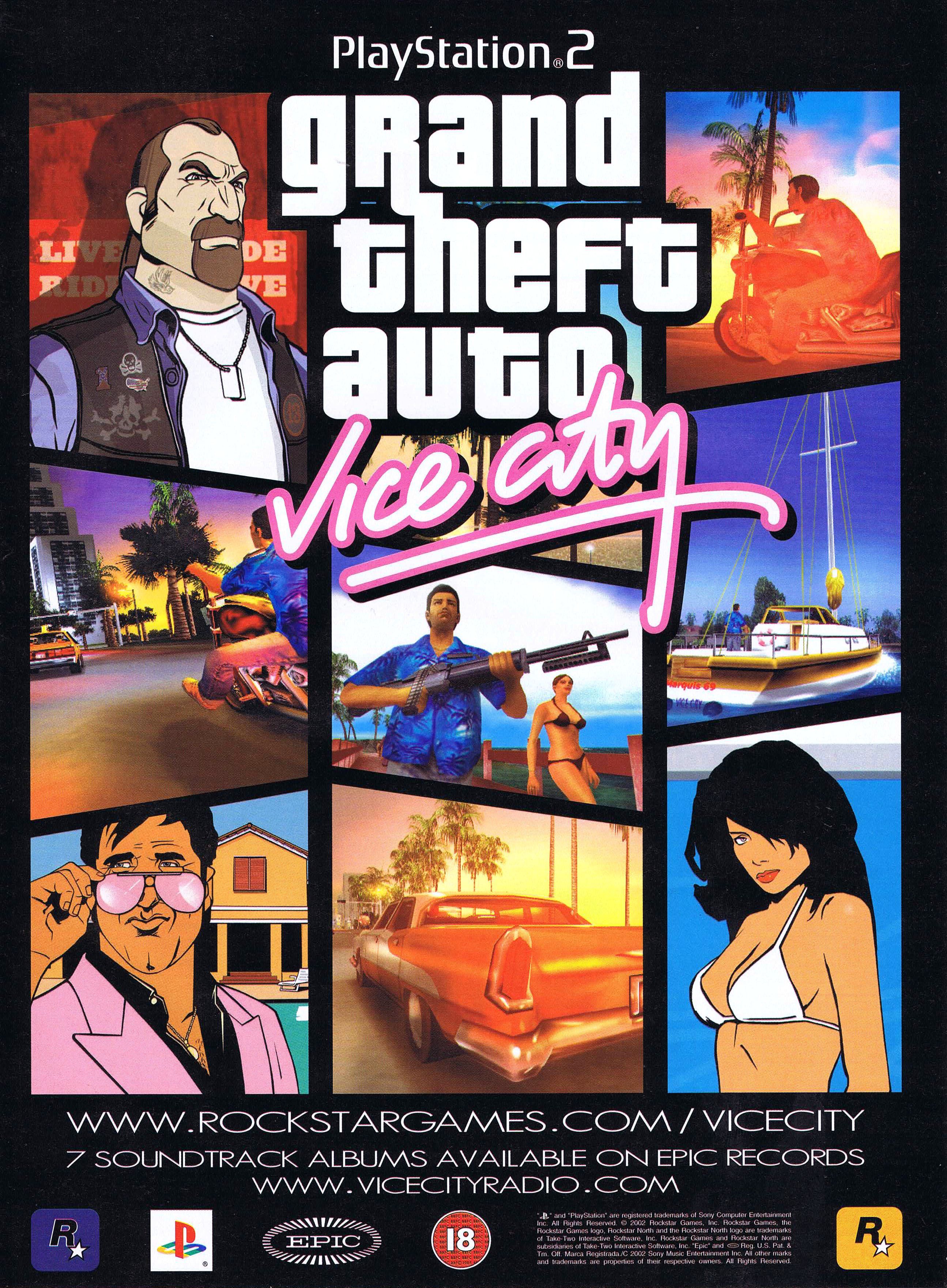Grand Theft Auto - Vice City PSX cover.