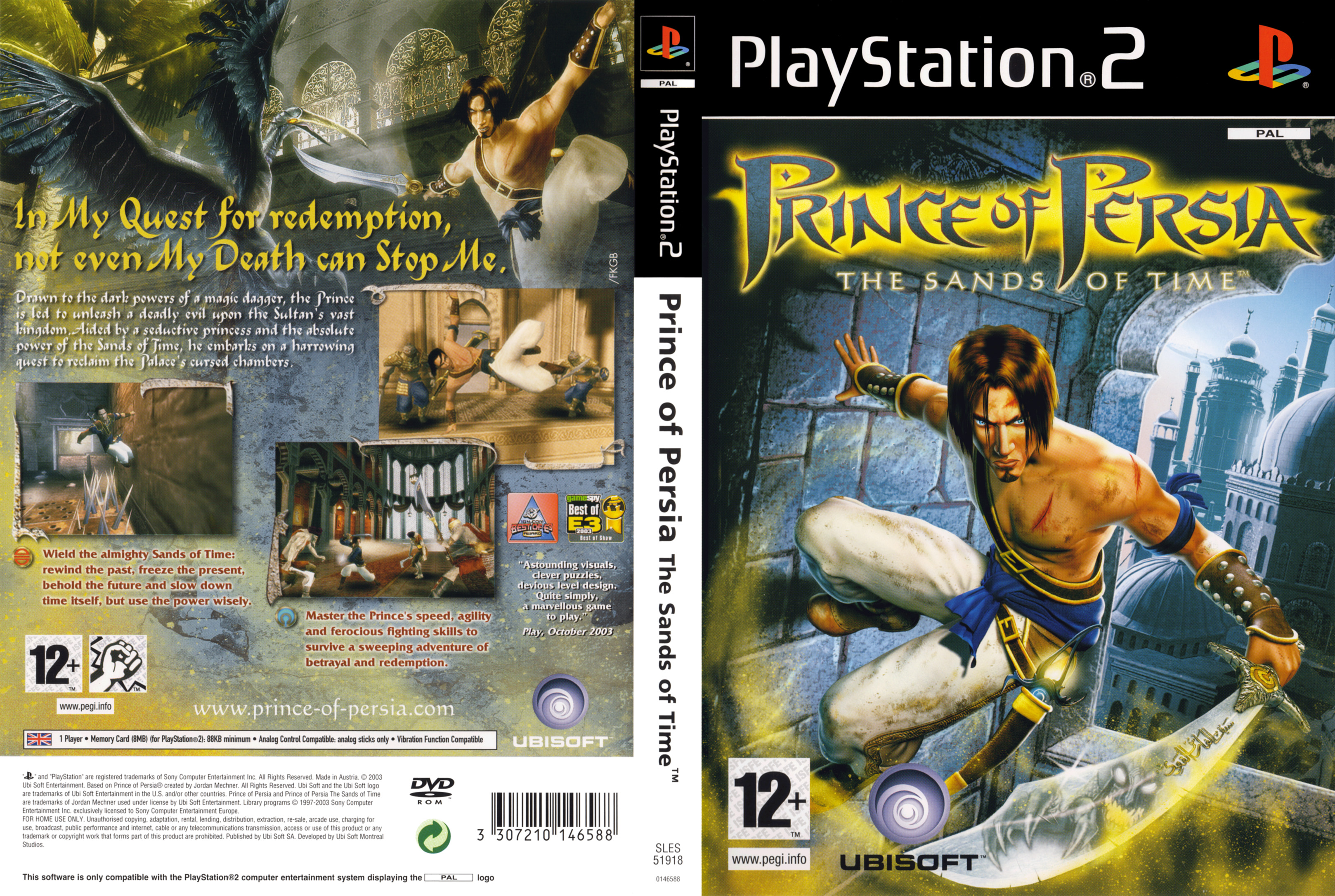 GAME PS2 PRINCE of Persia The Sables Of Time Platinum PLAYSTATION