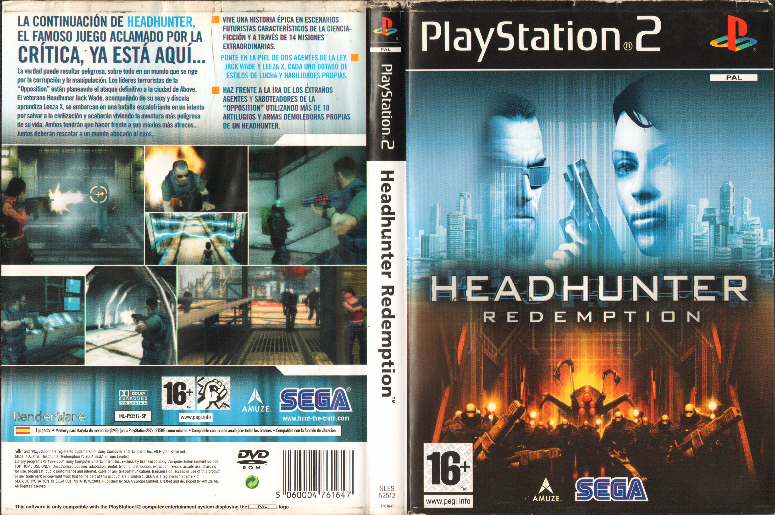 Headhunter Redemption Pal Front