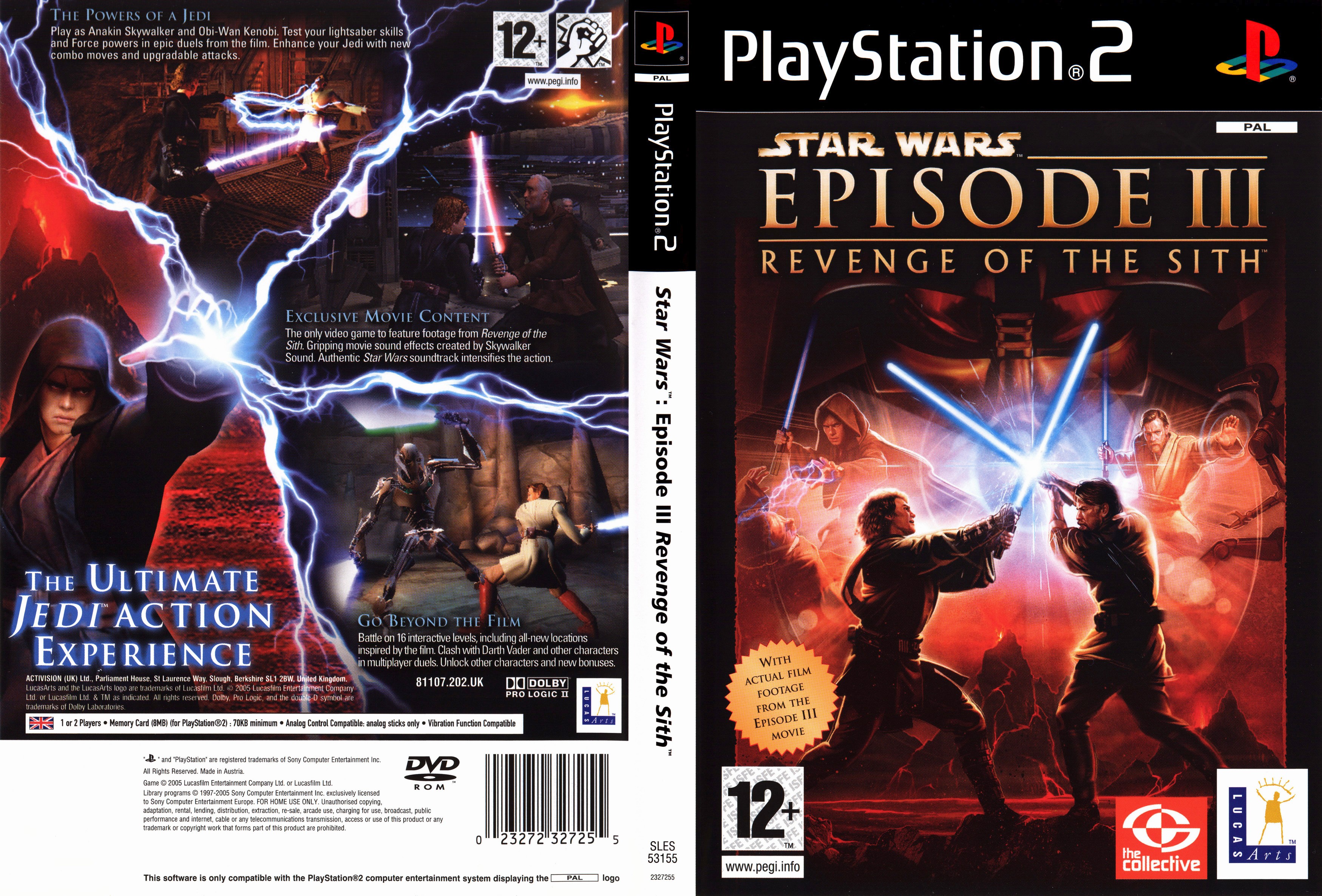 Star Wars - Episode III - Revenge of the Sith PS2 cover.
