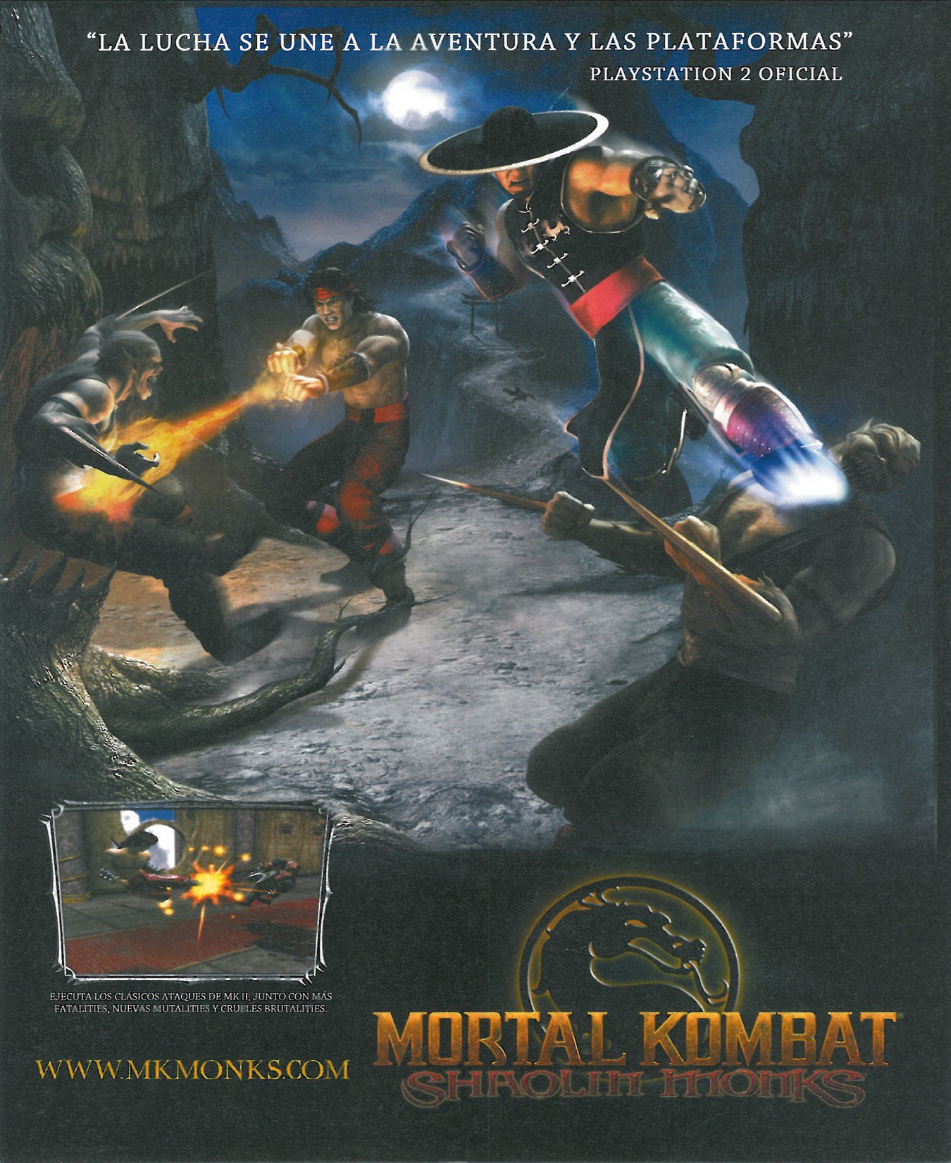 Mortal Kombat Shaolin Monks-fatality ps2 game- 
