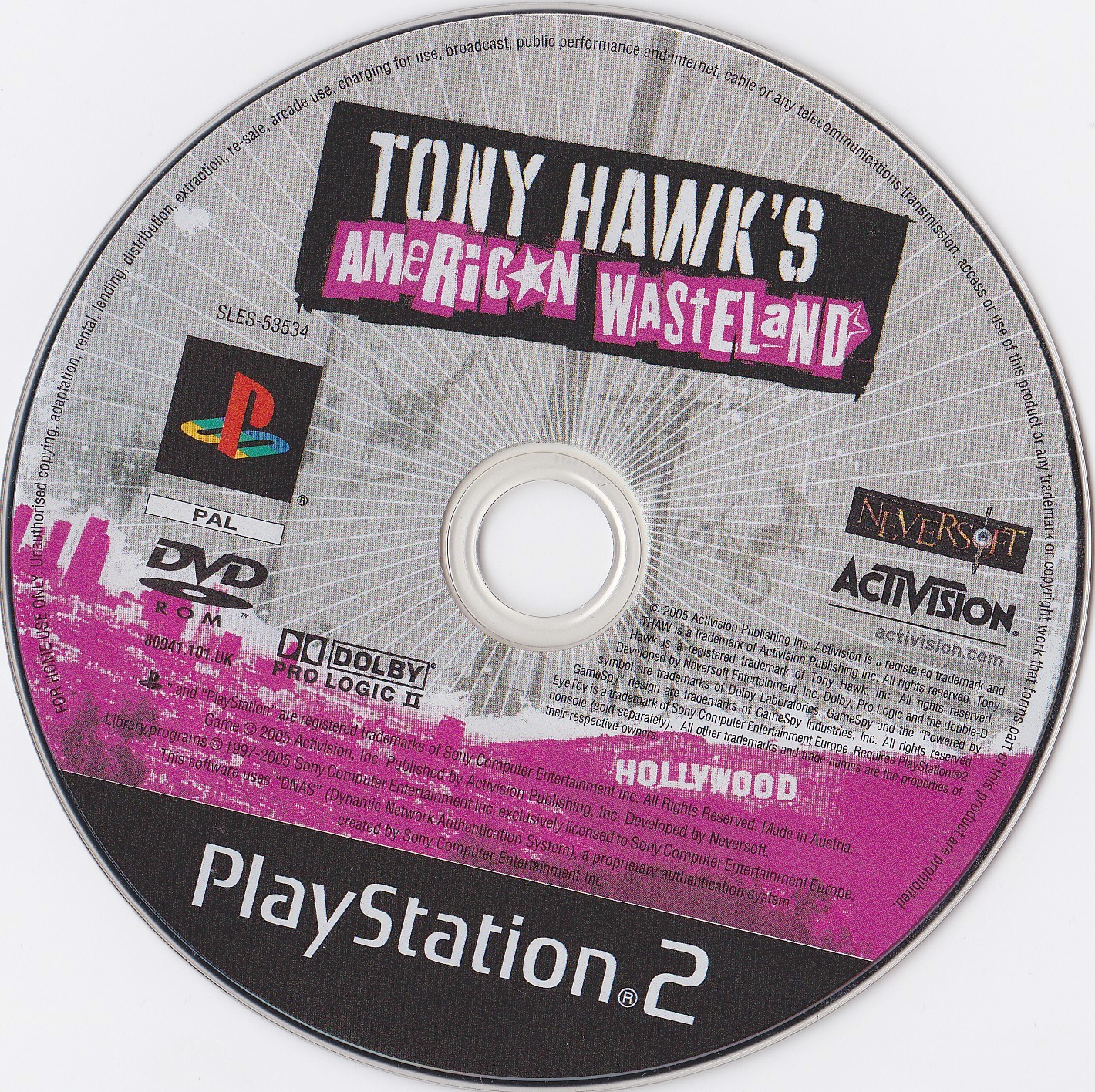 Tony Hawk's American Wasteland PS2 PAL *Complete*