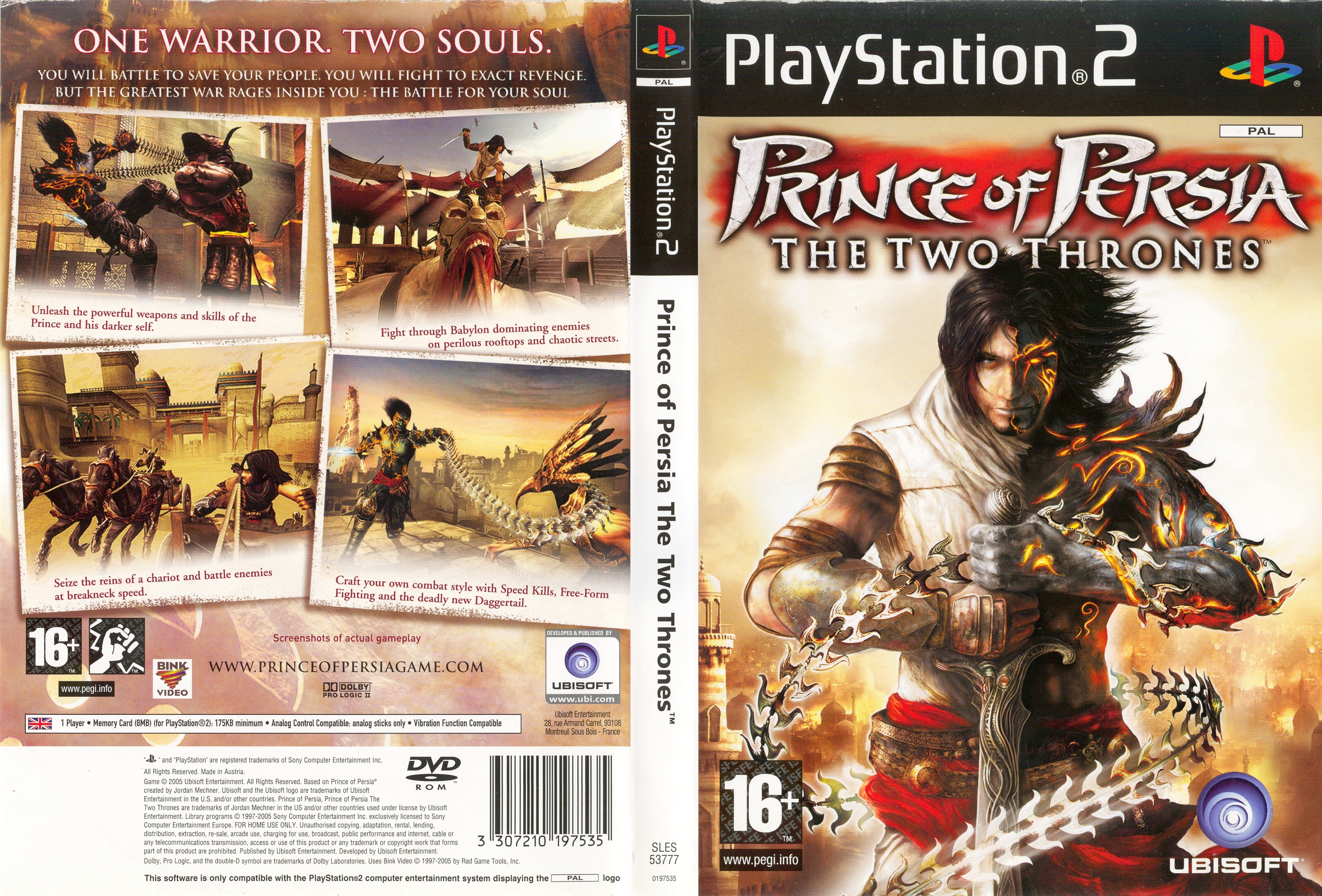 PRINCE OF PERSIA: THE TWO THRONES (PLAYSTATION 2 PS2)