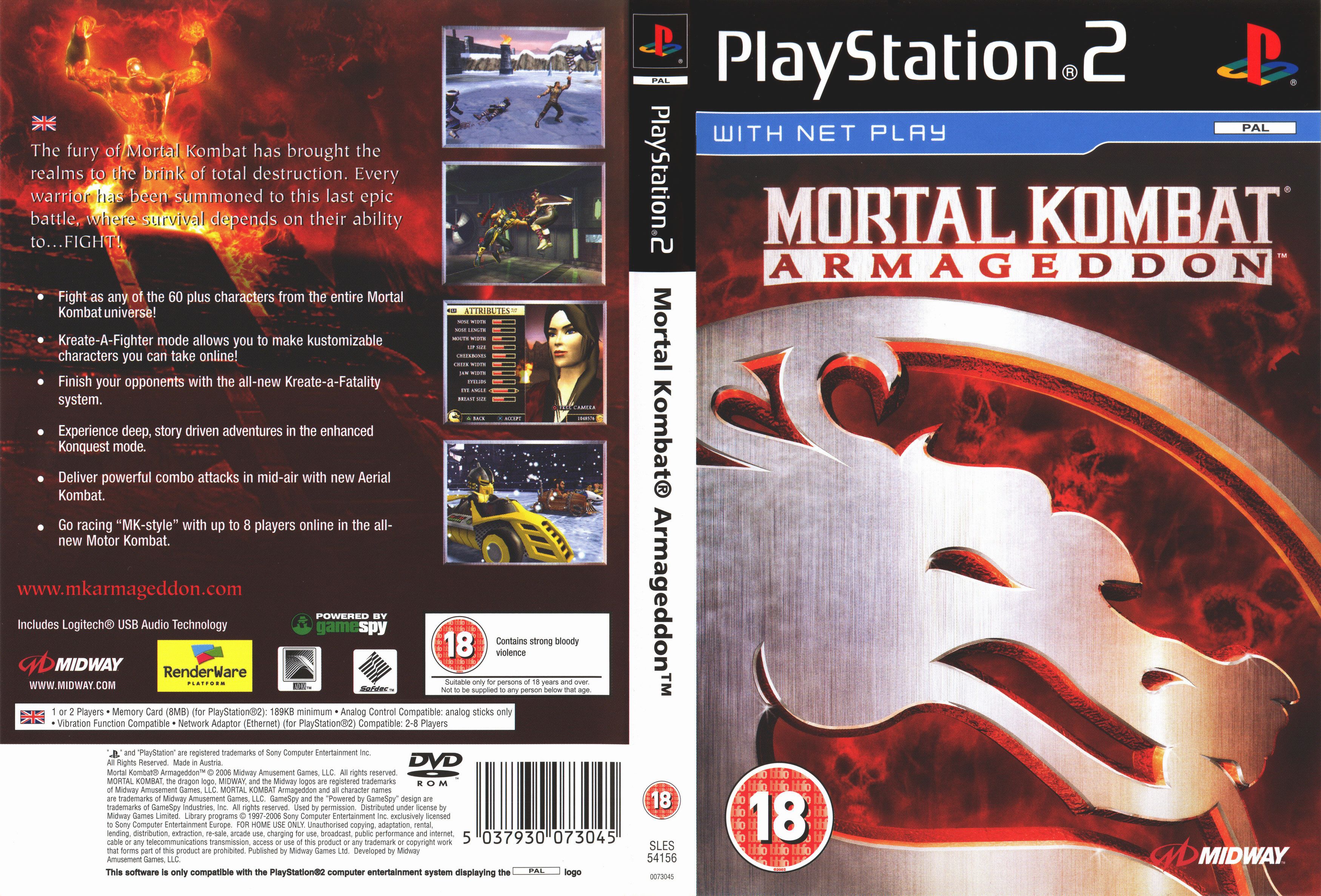 Mortal Kombat Armageddon - RAIN (COMBO INFINITO) PS2 