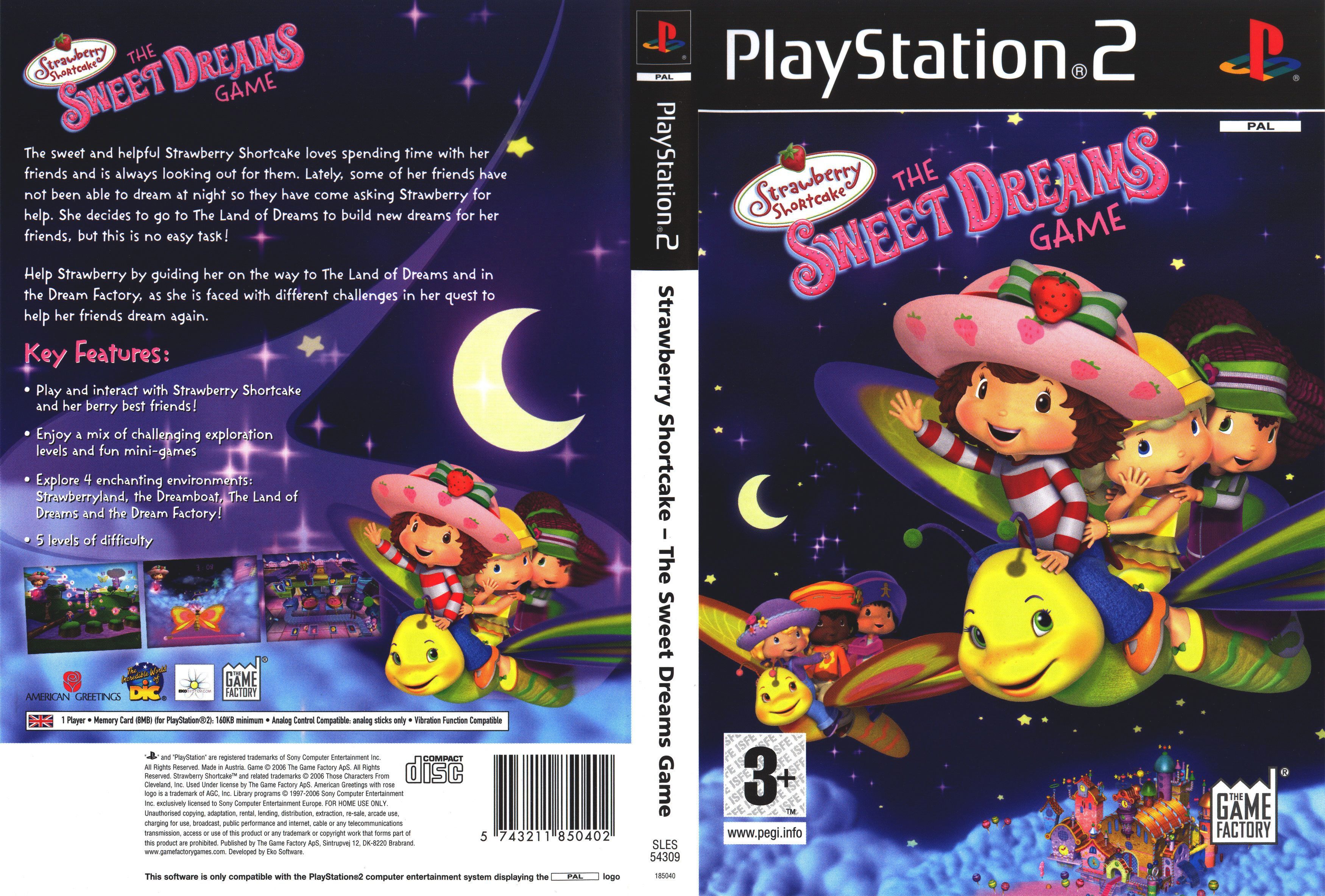 Strawberry Shortcake - The Sweet Dreams Game PSX cover.