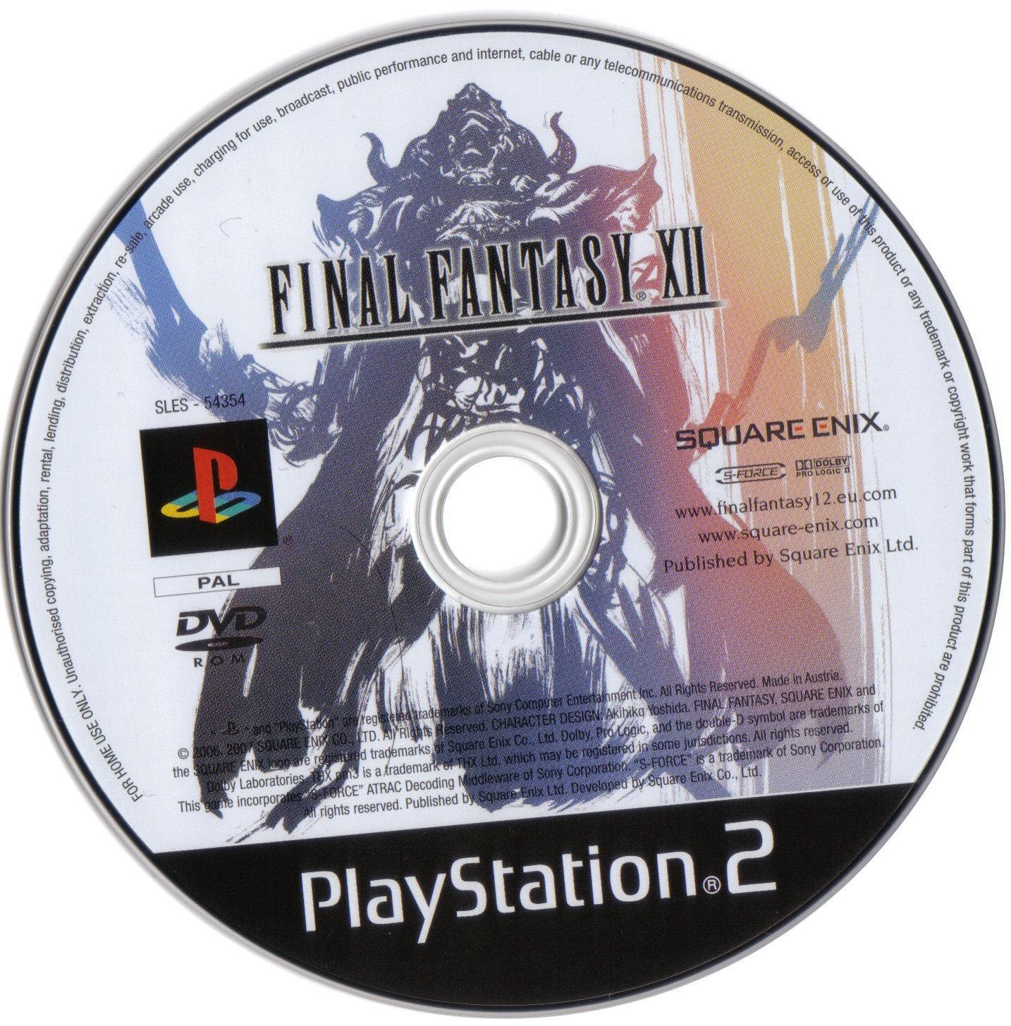 Final Fantasy Xii Pal Disc