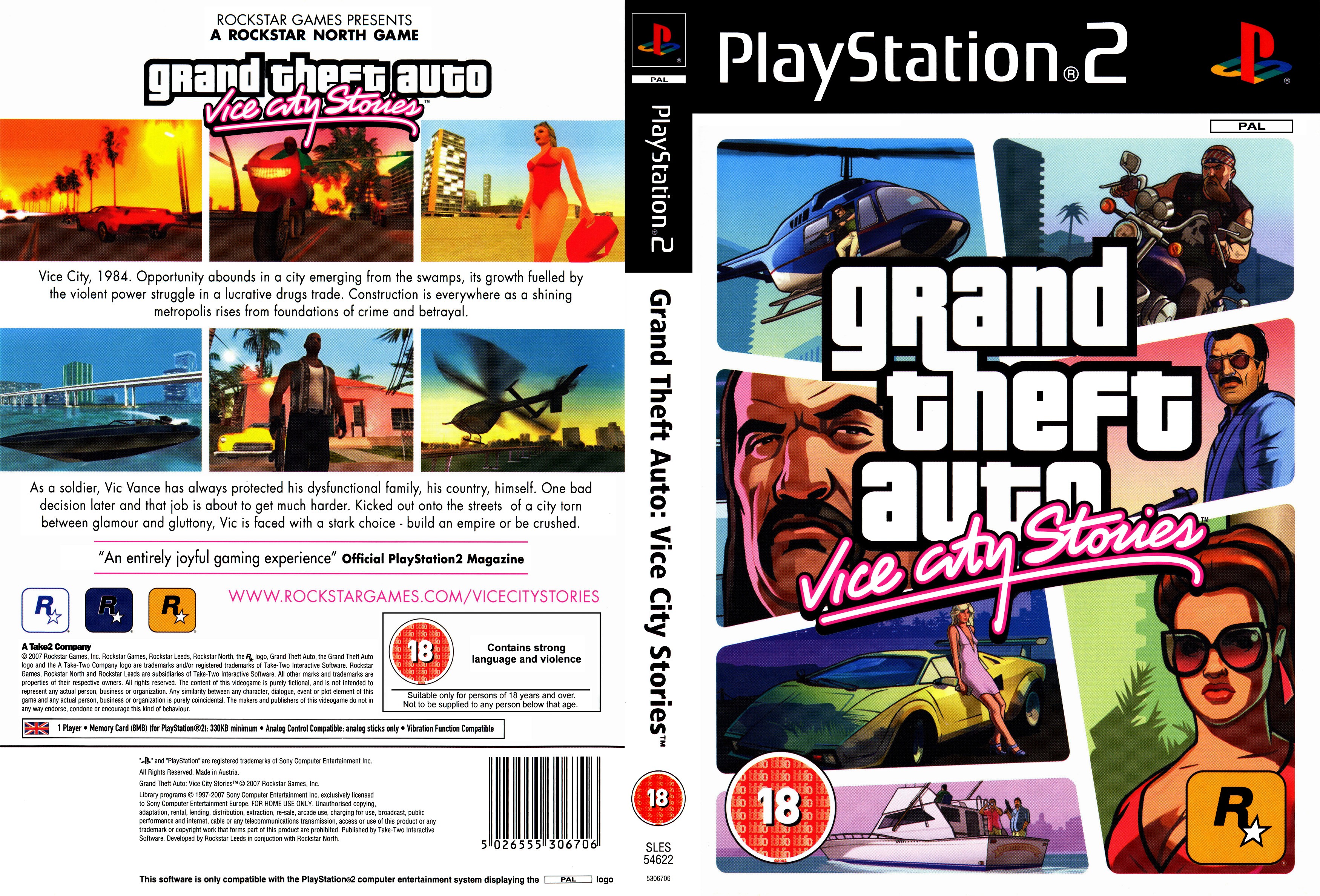 Grand Theft Auto Vice City Stories para PS2 - Seminovo
