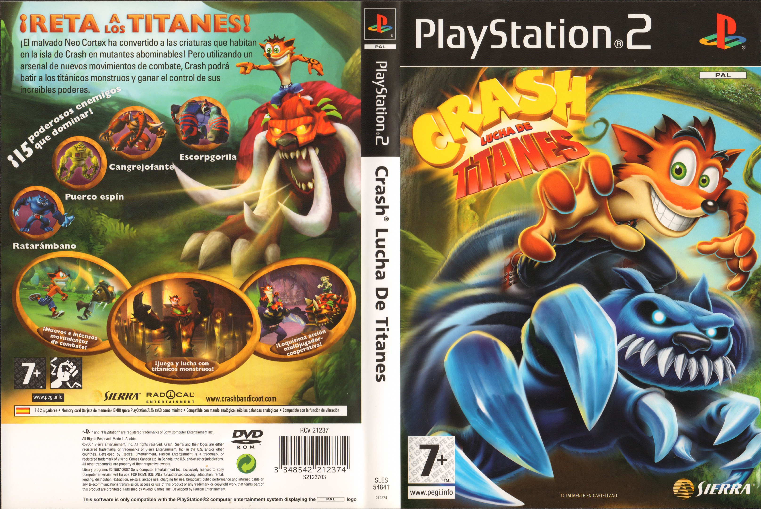 Crash of the Titans PS2 cover