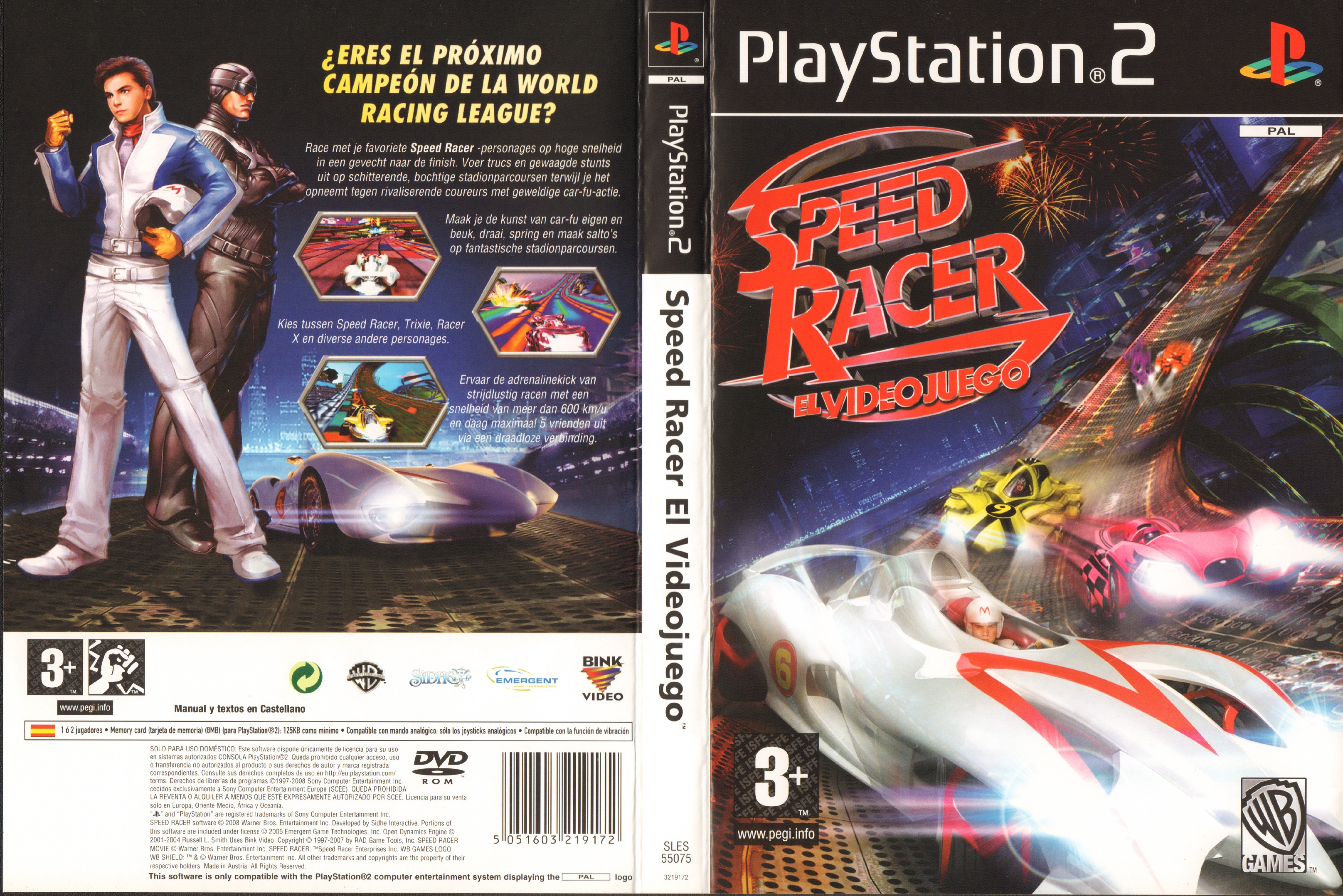 Speed Racer The Video Game PS2 Playstation 2 Sony WB Warner