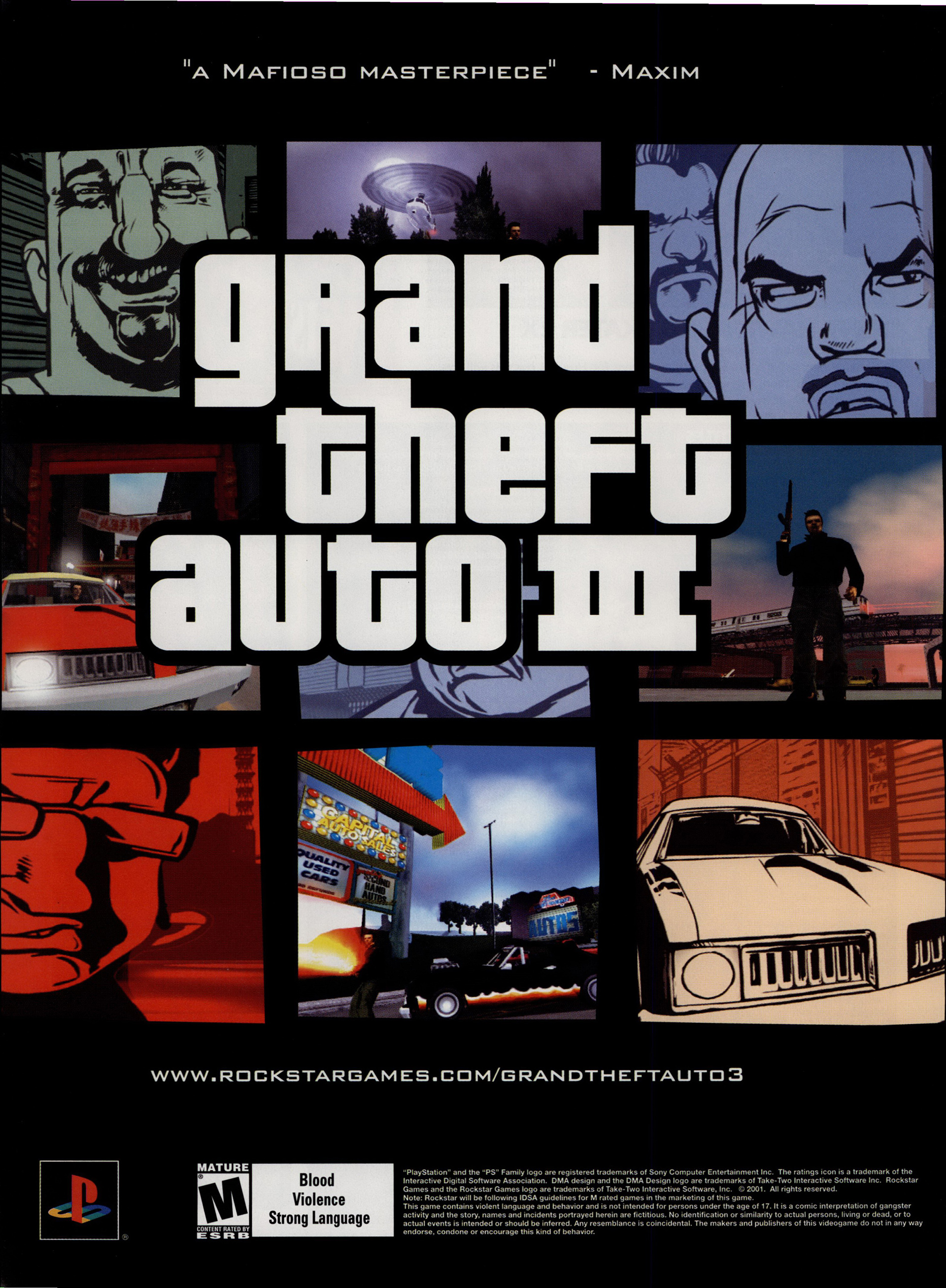 Grand Theft Auto III PS2 cover.