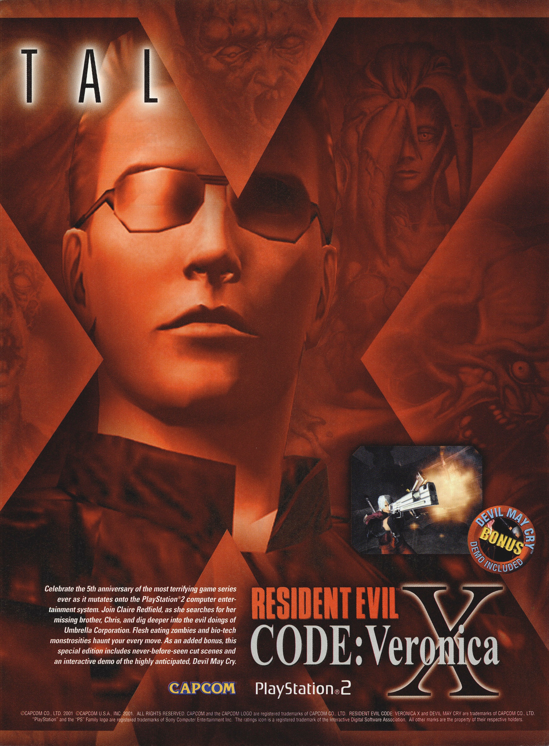 Resident Evil Code Veronica X Pro Ps2 Cover 7549