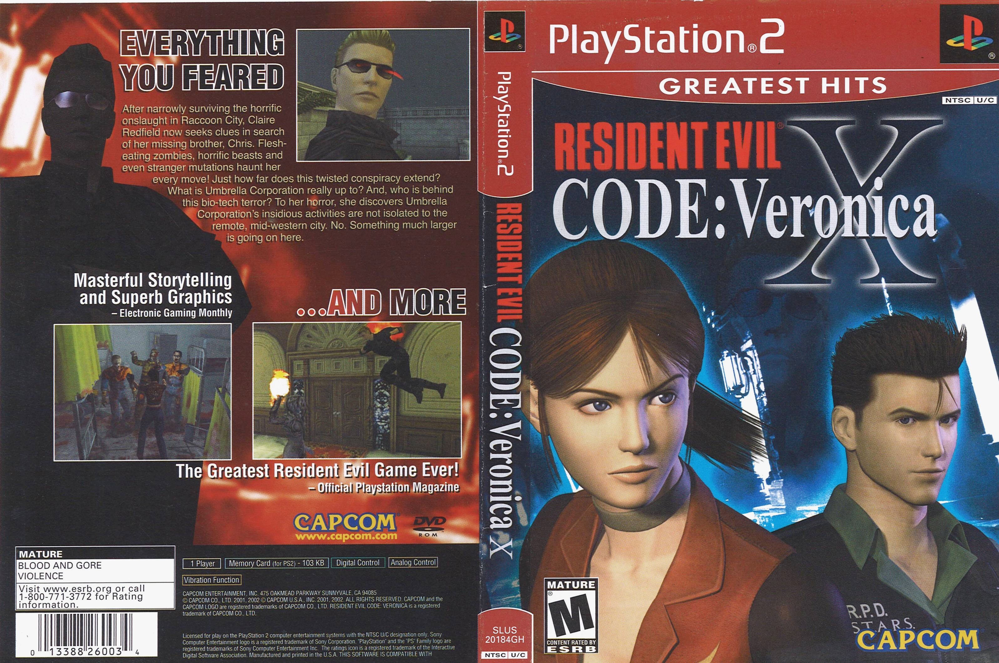 Resident evil code veronica x ps2 читы для эмулятора