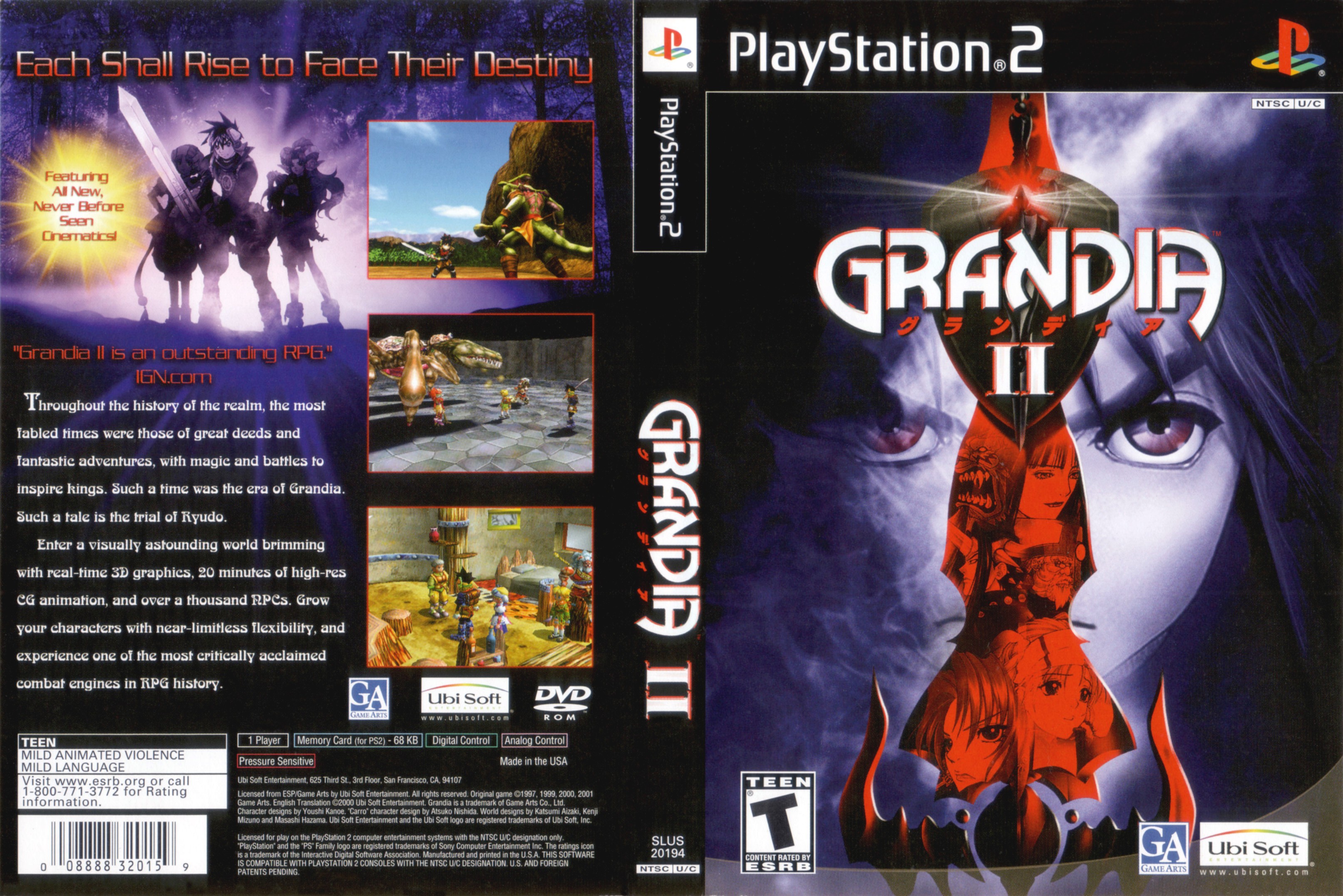 Игры пс 1 на пс 2. Grandia 3 ps2 обложка. Grandia 2 ps2. Grandia 2 обложка. Sony PLAYSTATION 2 игры.