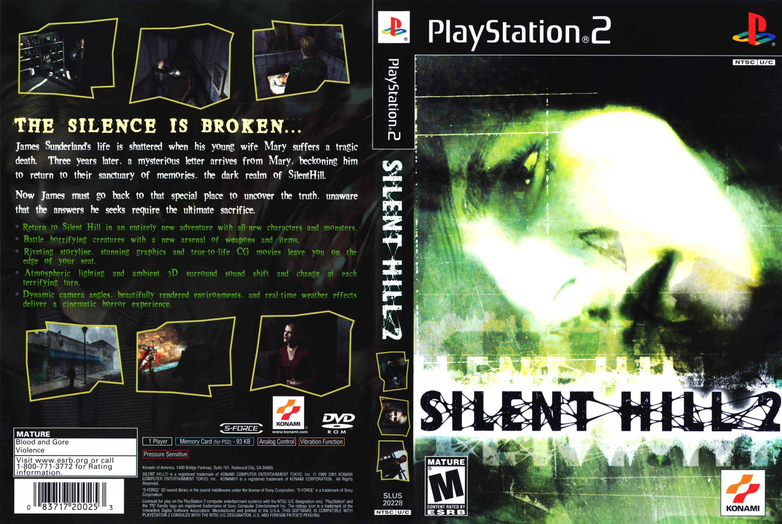 SILENT HILL 2 (NTSC-U) - FRONT