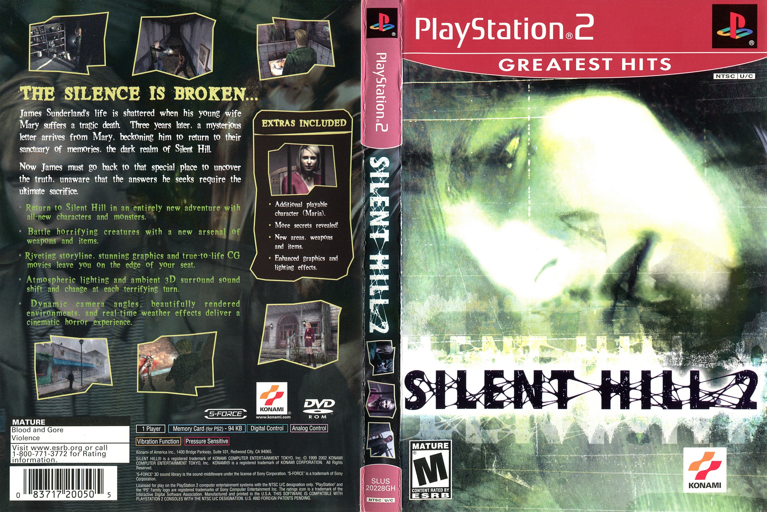 SILENT HILL 2 (NTSC-U) - FRONT