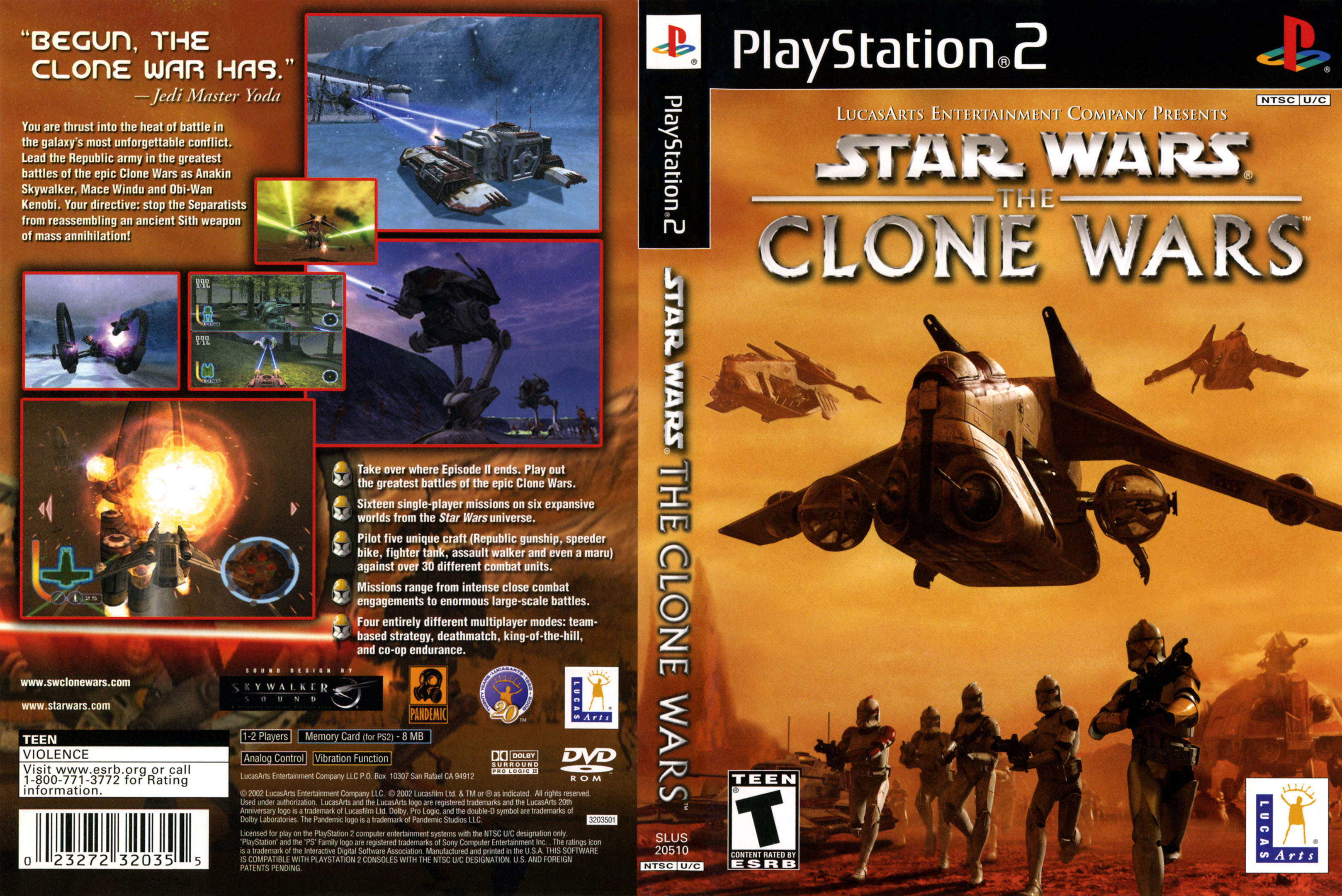 Star Wars - The Clone Wars PS2 cover