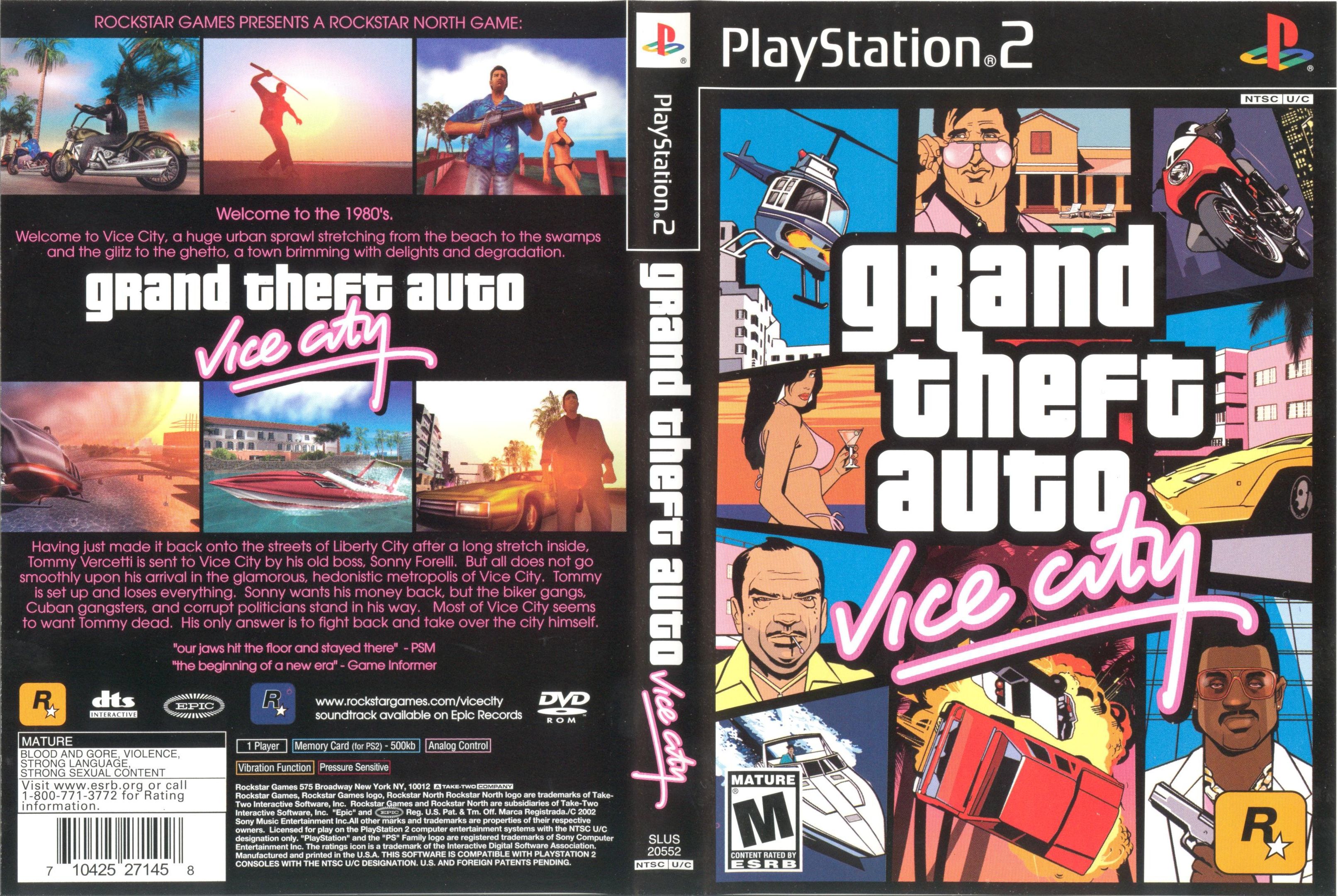 Grand Theft Auto Vice City - Playstation 2 - Incompleto - Original - Play 2  - Ps2 - NTSC U/S (americano) - Código SLUS 20552