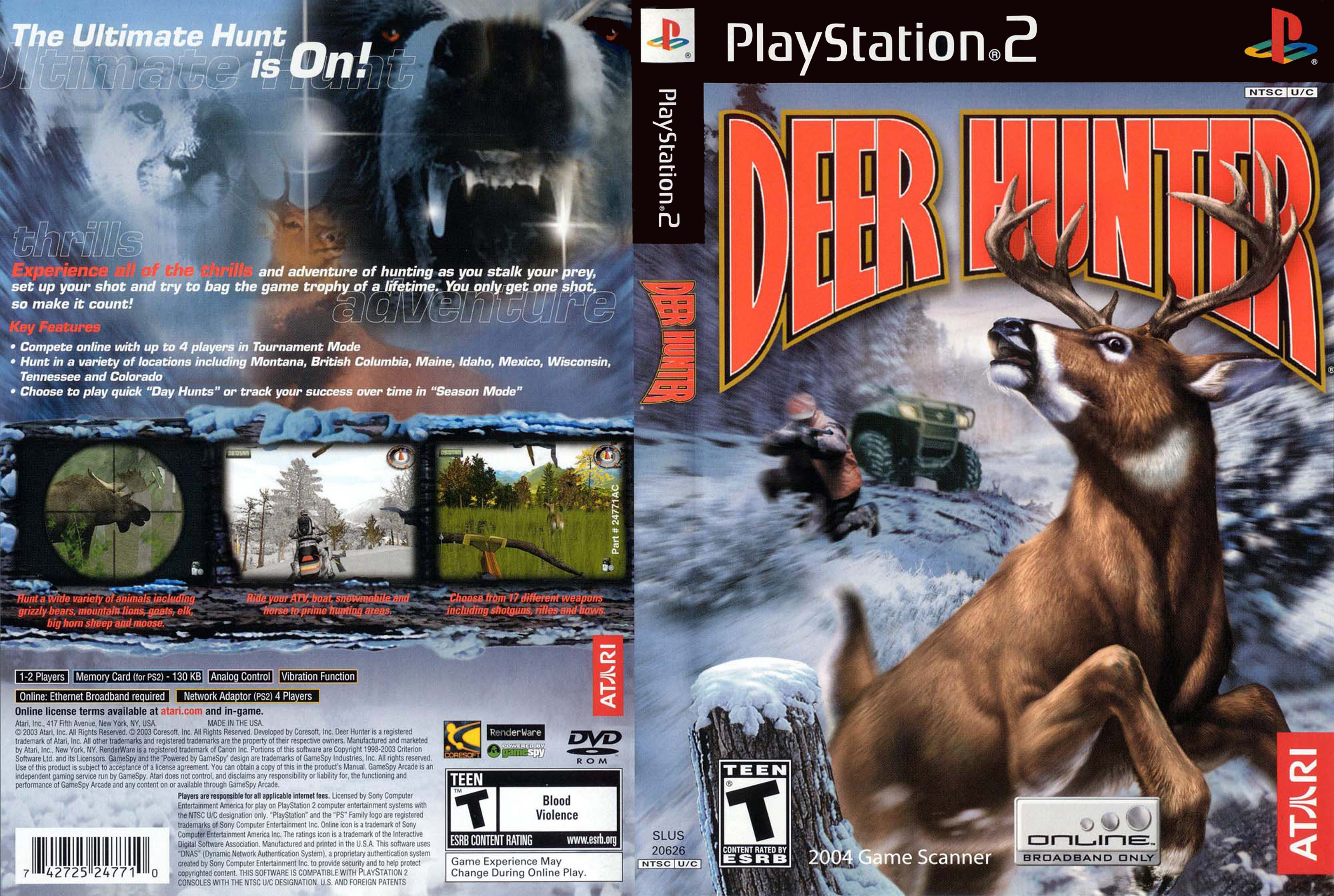 DEER HUNTER (NTSC-U) - FRONT