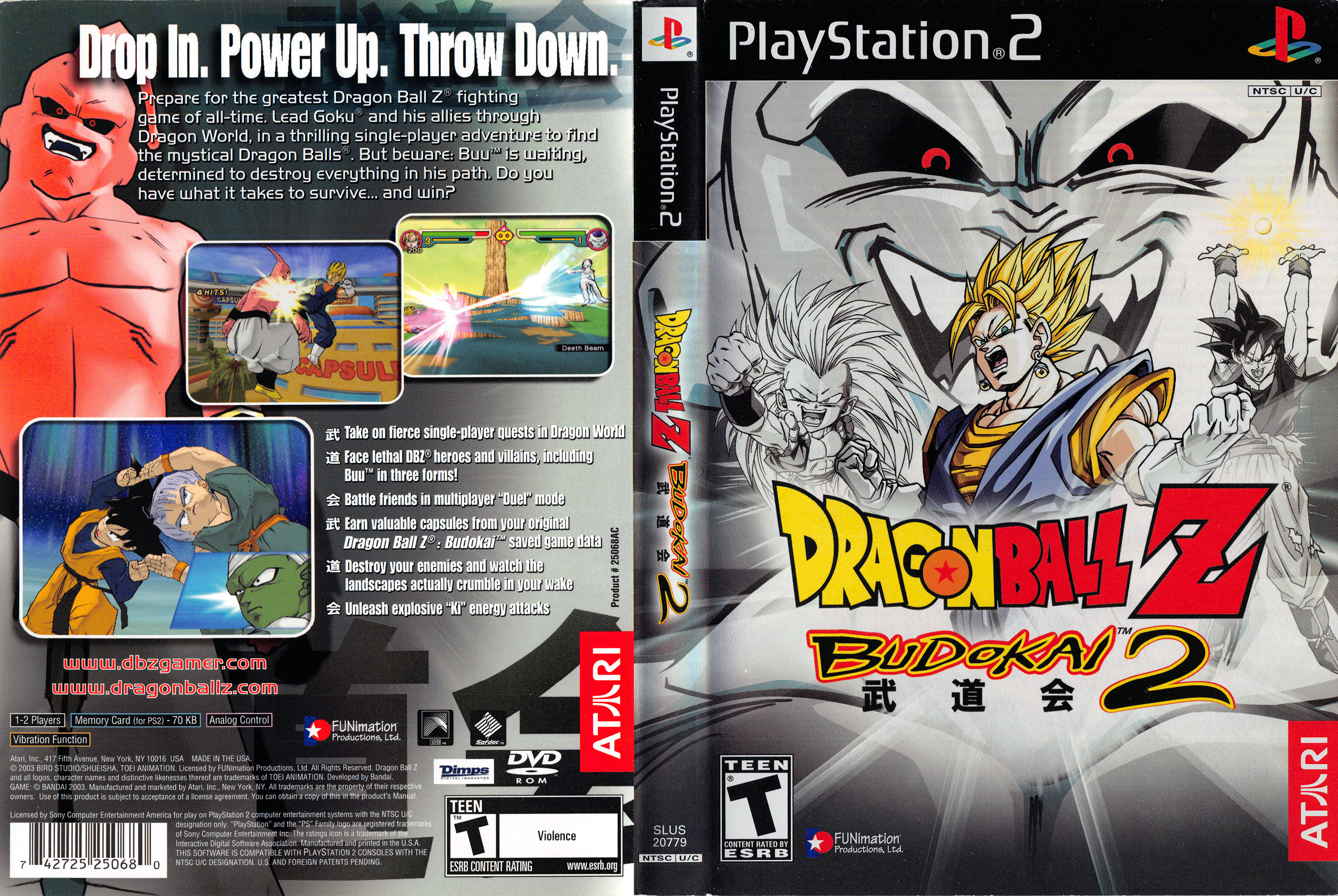 Dragon Ball Z - Budokai 2 PS2 cover