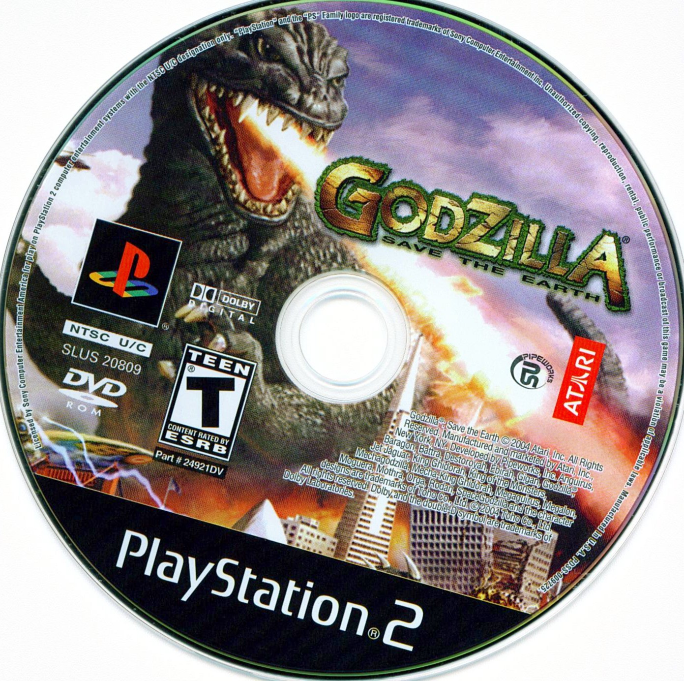 GODZILLA SAVE THE EARTH PLAYSTATION 2 PS2 PS 2