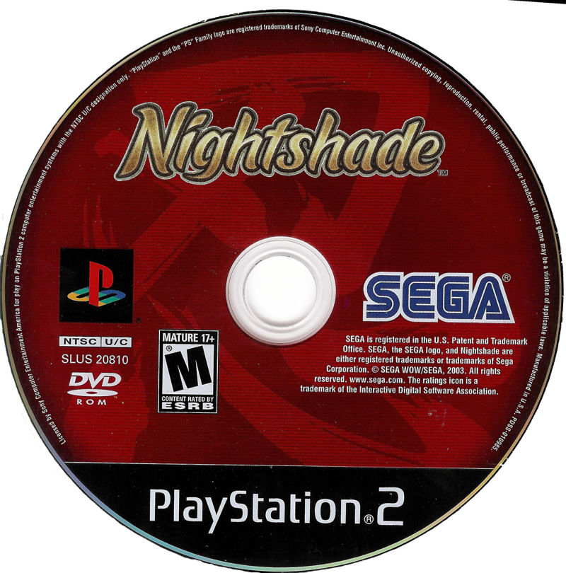 Nightshade PS2 cover