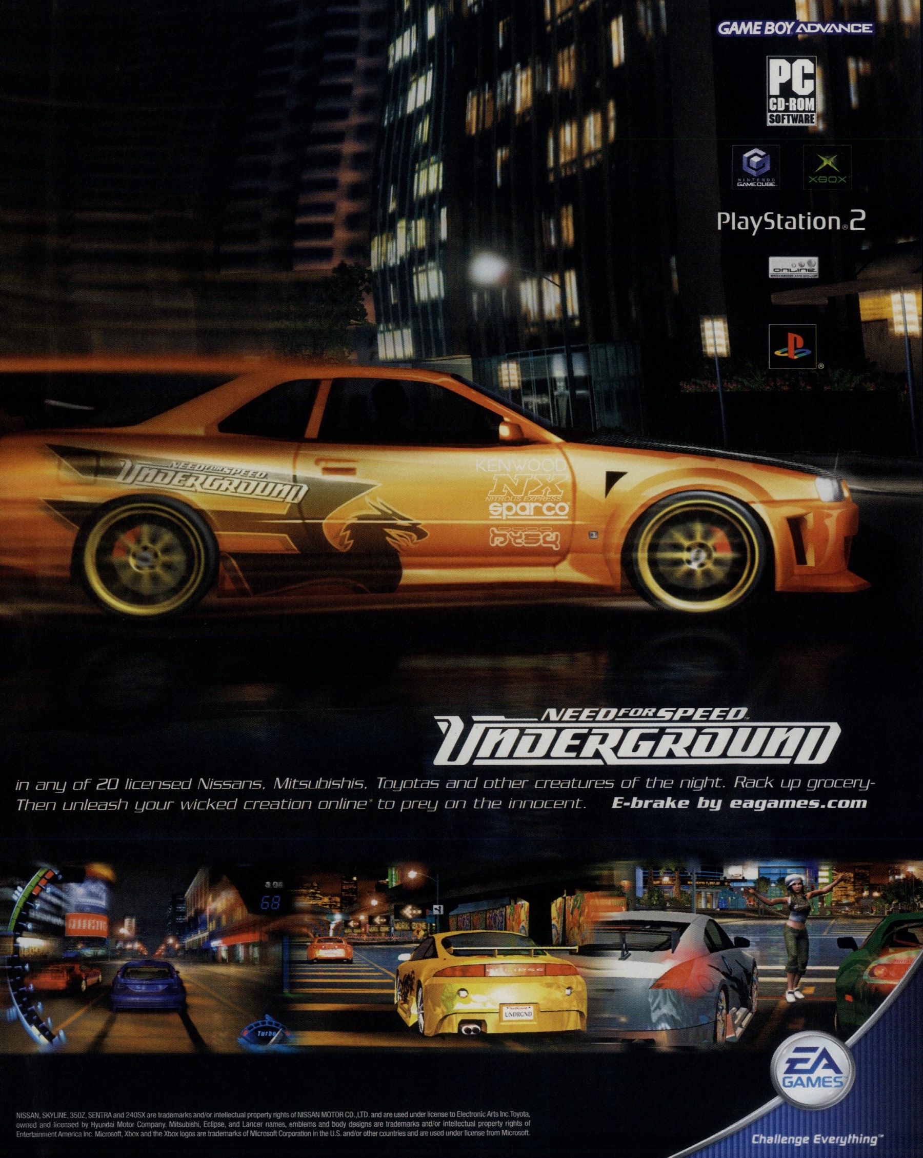 Need for Speed - Underground PS2 cover