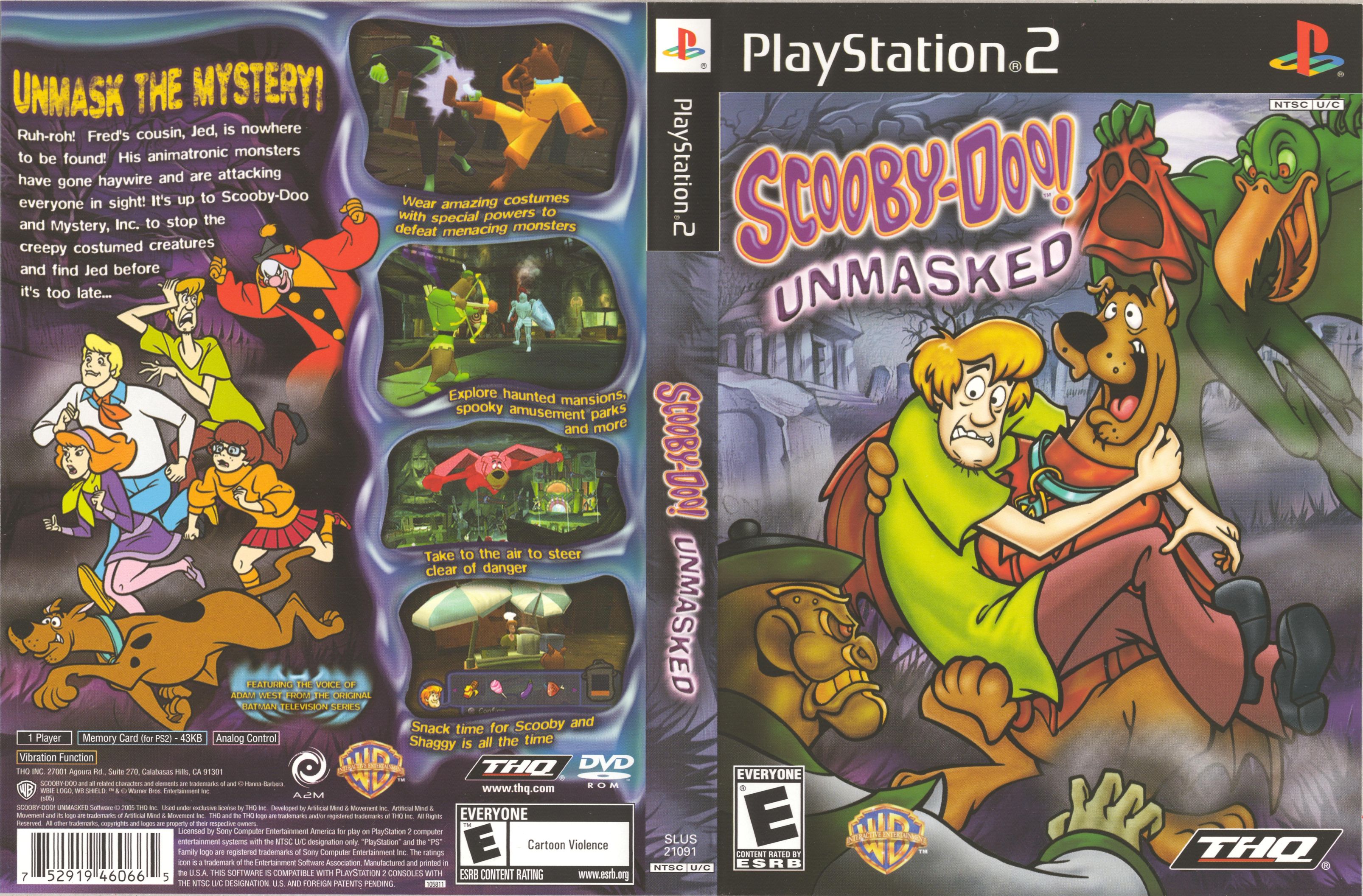 Scooby Doo! Unmasked [SLUS 21091] (Sony Playstation 2) - Box Scans